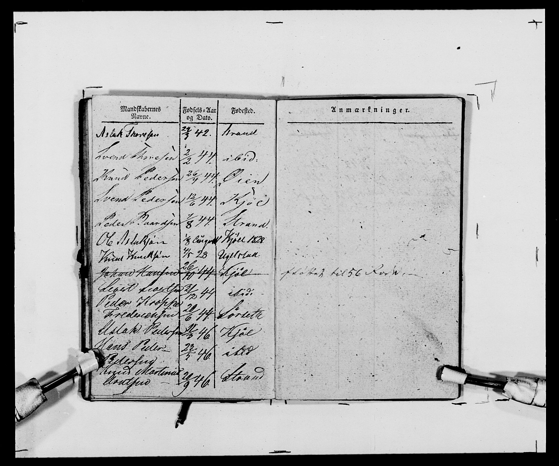 Generalitets- og kommissariatskollegiet, Det kongelige norske kommissariatskollegium, AV/RA-EA-5420/E/Eh/L0120: Tingvollske kompani, 1850-1870, p. 149