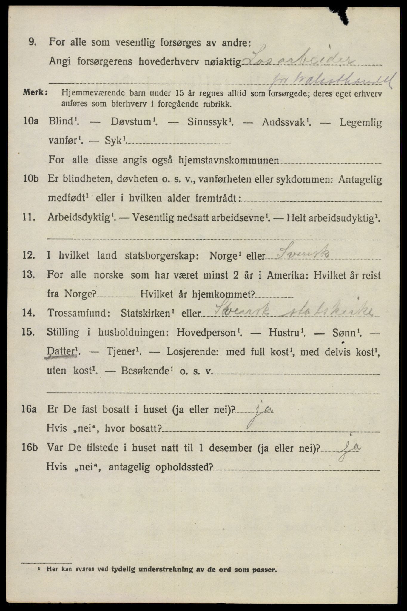 SAO, 1920 census for Vestby, 1920, p. 6374