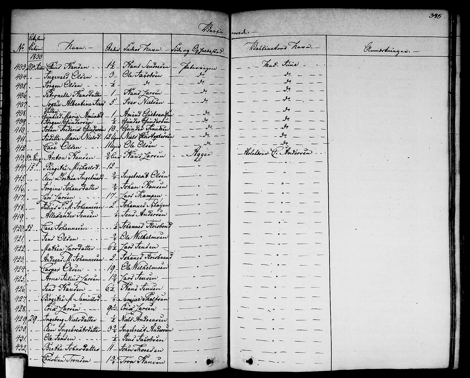 Aker prestekontor kirkebøker, AV/SAO-A-10861/F/L0018: Parish register (official) no. 17, 1829-1852, p. 345