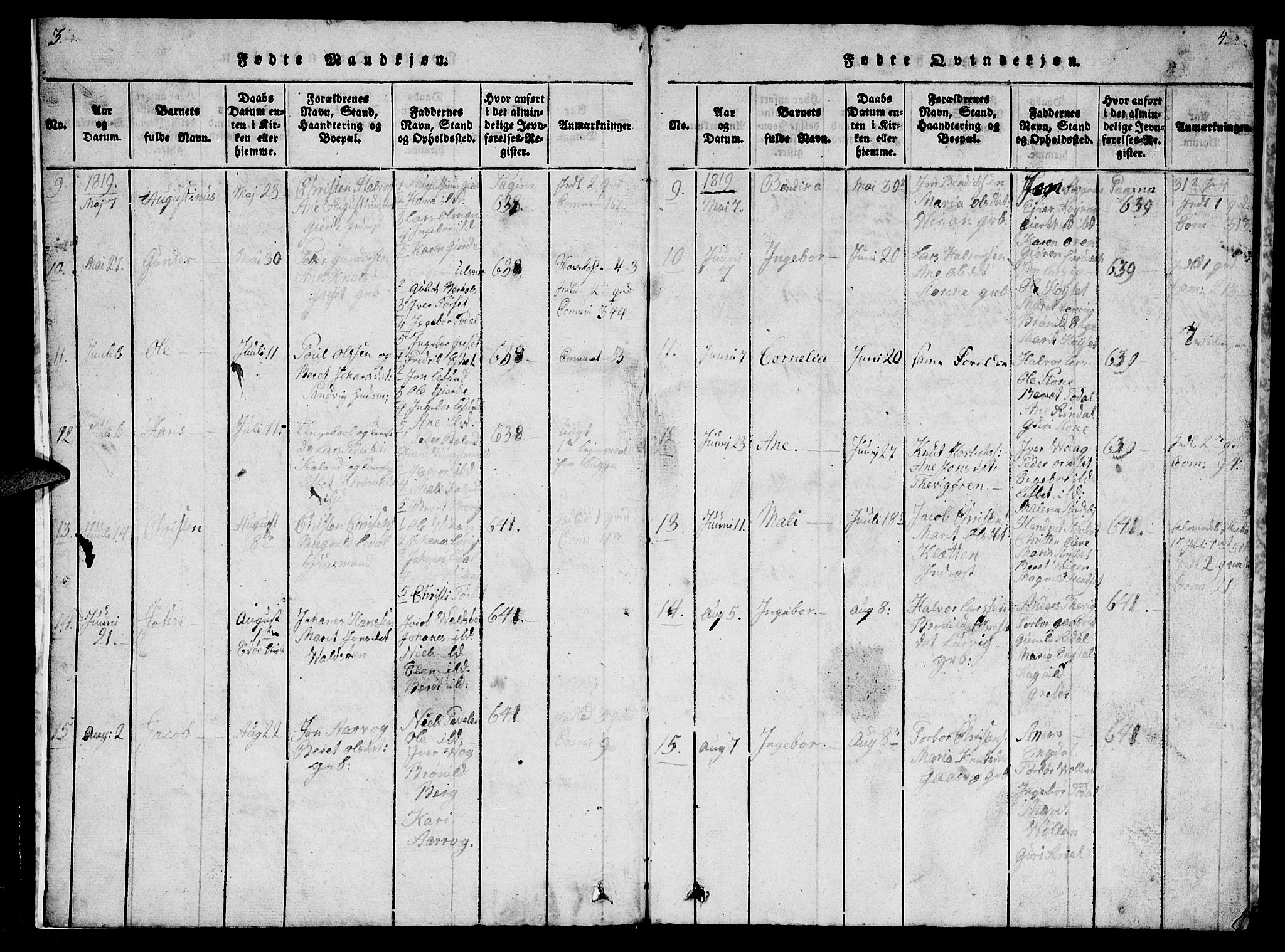 Ministerialprotokoller, klokkerbøker og fødselsregistre - Møre og Romsdal, SAT/A-1454/578/L0908: Parish register (copy) no. 578C01, 1819-1837, p. 3-4