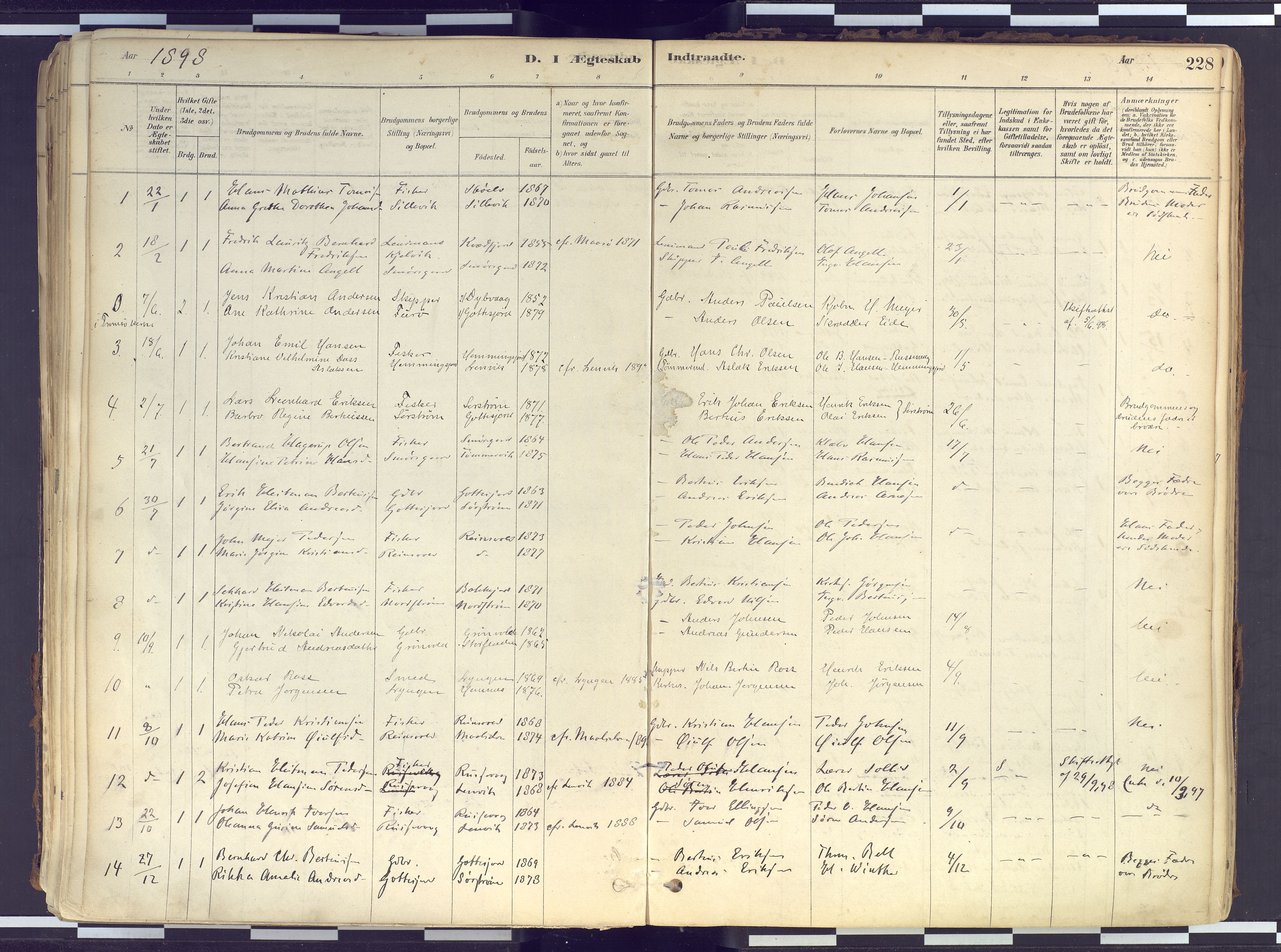 Tranøy sokneprestkontor, AV/SATØ-S-1313/I/Ia/Iaa/L0010kirke: Parish register (official) no. 10, 1878-1904, p. 228