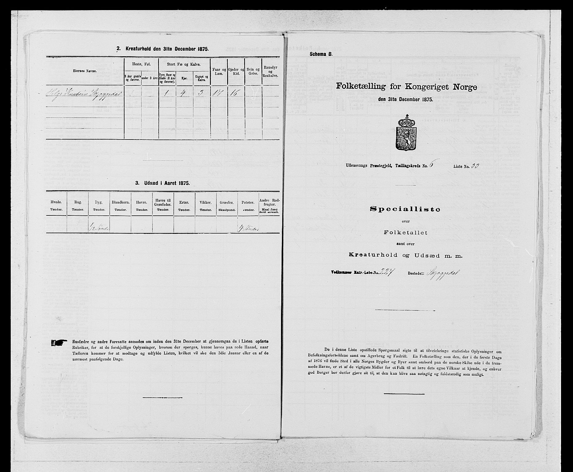 SAB, 1875 census for 1230P Ullensvang, 1875, p. 567