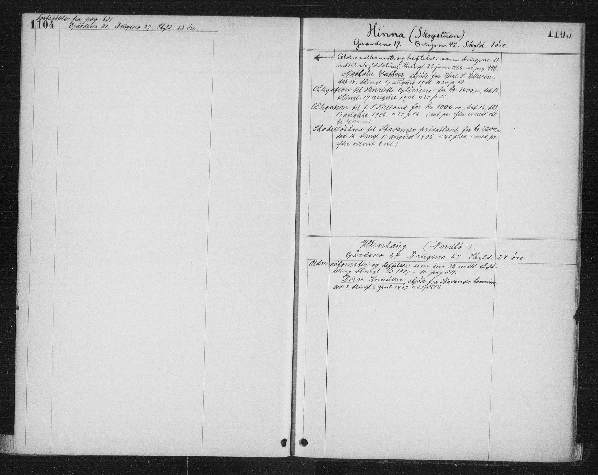 Jæren sorenskriveri, SAST/A-100310/01/4/41/41ABB/L0001: Mortgage register no. 41 ABB1, 1898, p. 1104-1105