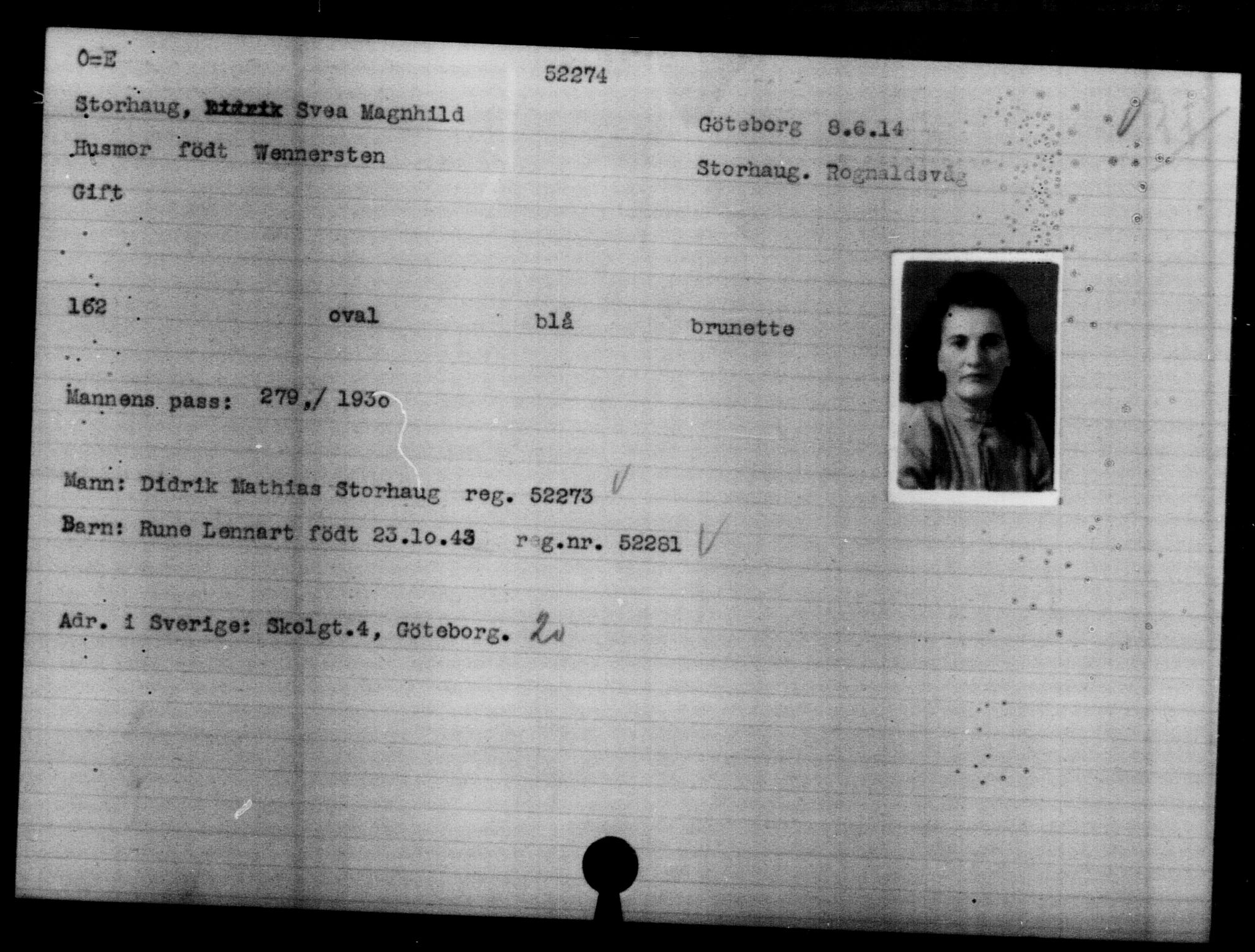 Utenriksstasjonene, Legasjonen i Stockholm, Flyktningkontoret, AV/RA-S-6753/V/Va/L0019: Kjesäterkartoteket, flyktninger med registreringsnr. 49600-55060, 1940-1945, p. 1746