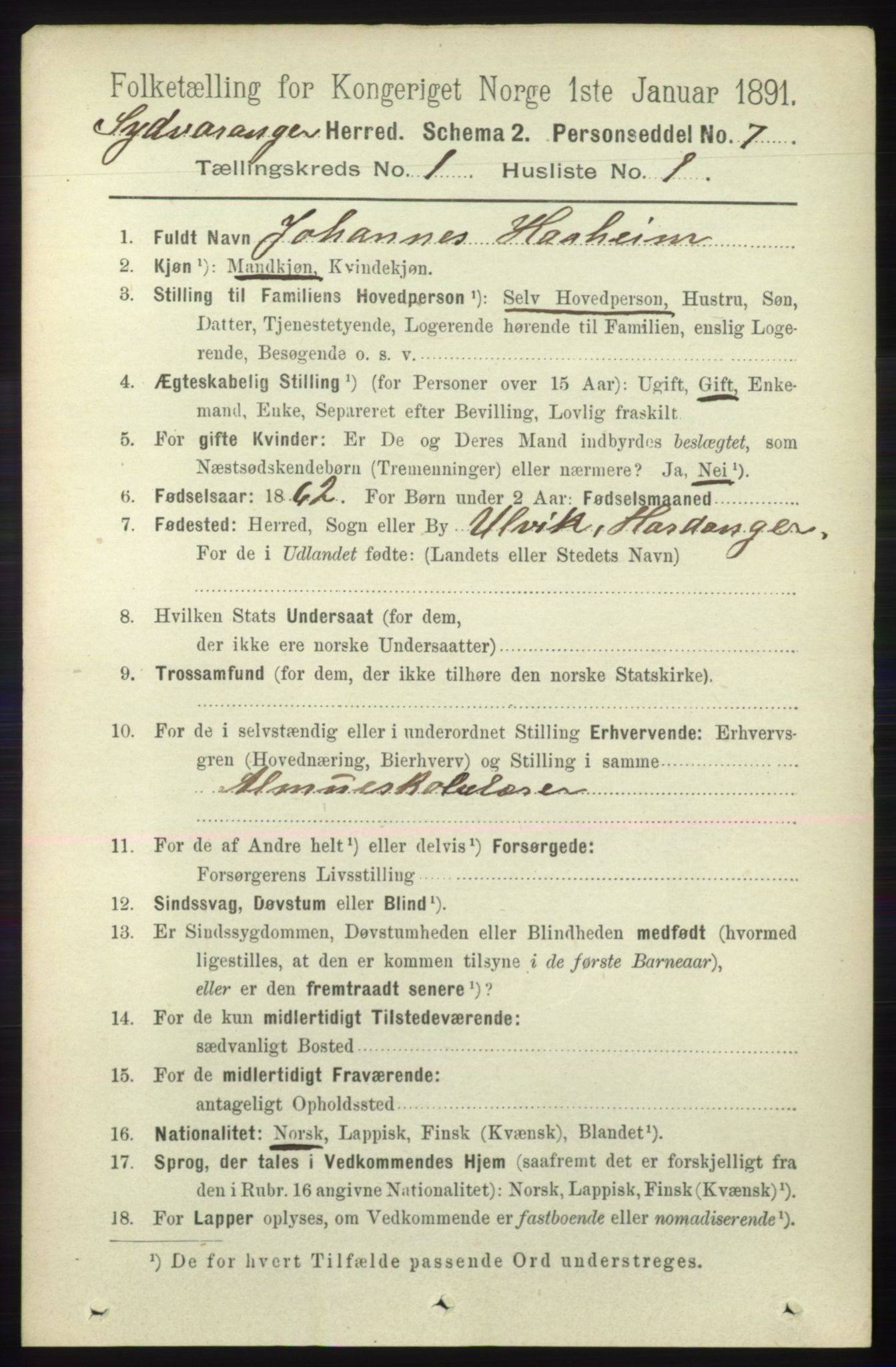 RA, 1891 census for 2030 Sør-Varanger, 1891, p. 68