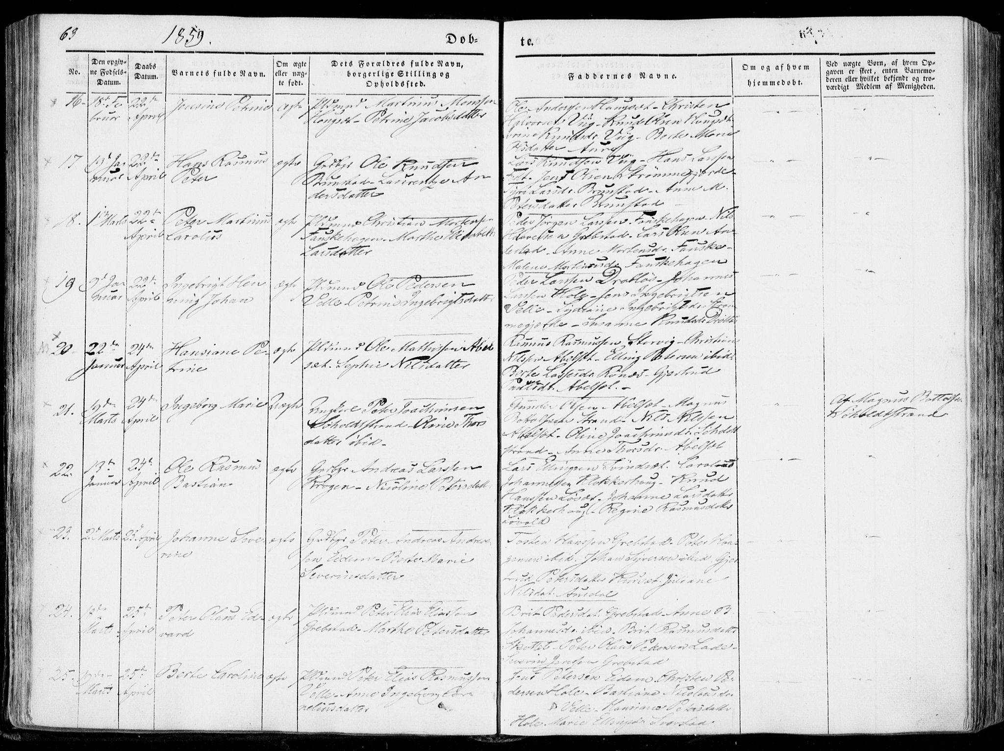 Ministerialprotokoller, klokkerbøker og fødselsregistre - Møre og Romsdal, AV/SAT-A-1454/522/L0313: Parish register (official) no. 522A08, 1852-1862, p. 63
