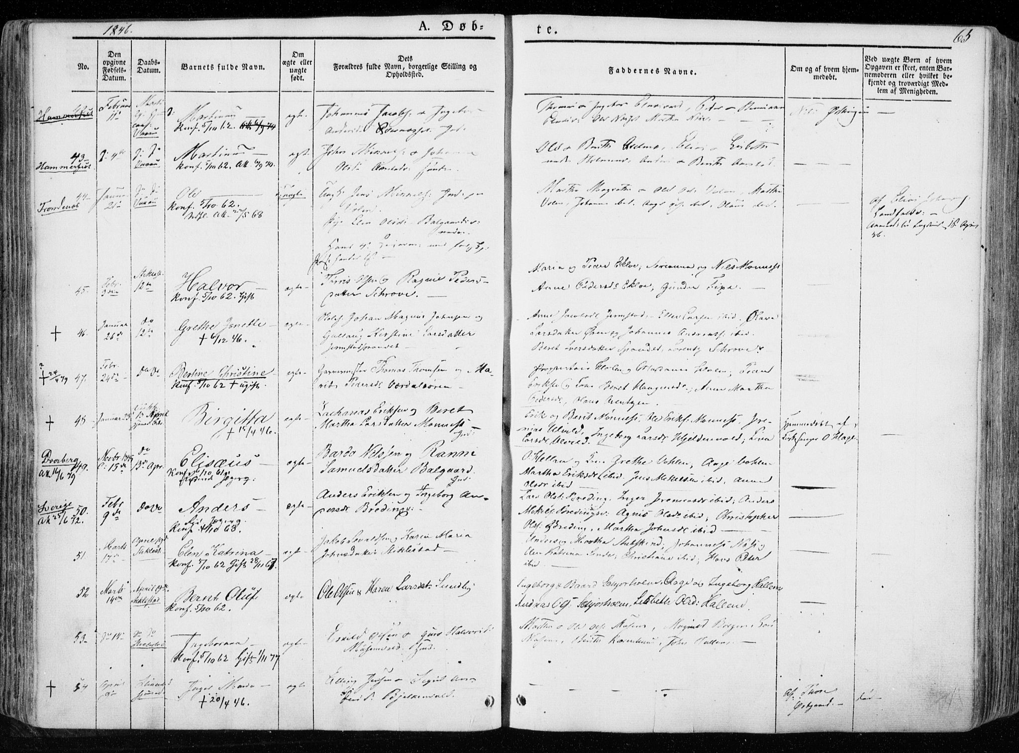 Ministerialprotokoller, klokkerbøker og fødselsregistre - Nord-Trøndelag, AV/SAT-A-1458/723/L0239: Parish register (official) no. 723A08, 1841-1851, p. 65