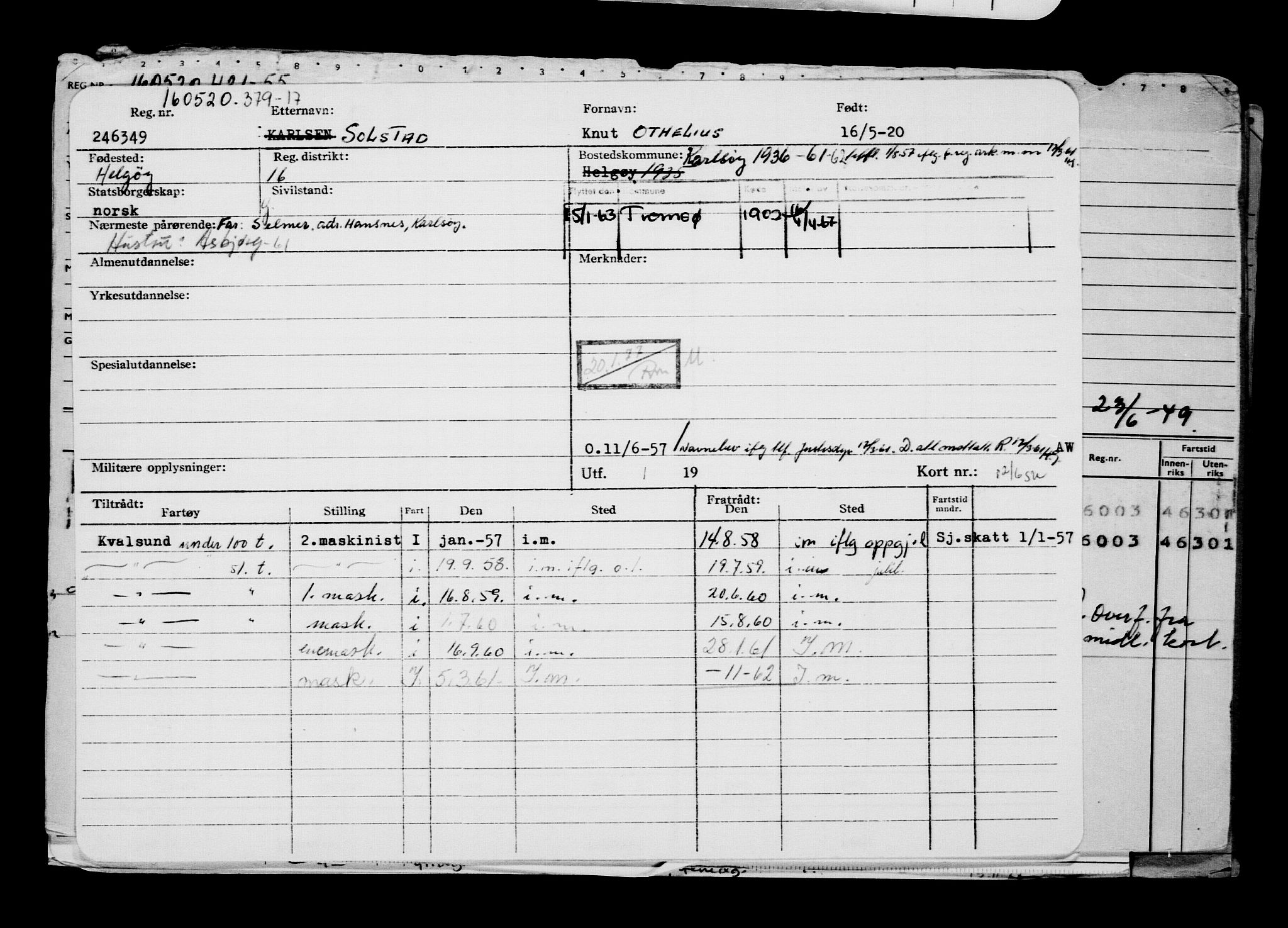 Direktoratet for sjømenn, AV/RA-S-3545/G/Gb/L0181: Hovedkort, 1920, p. 59