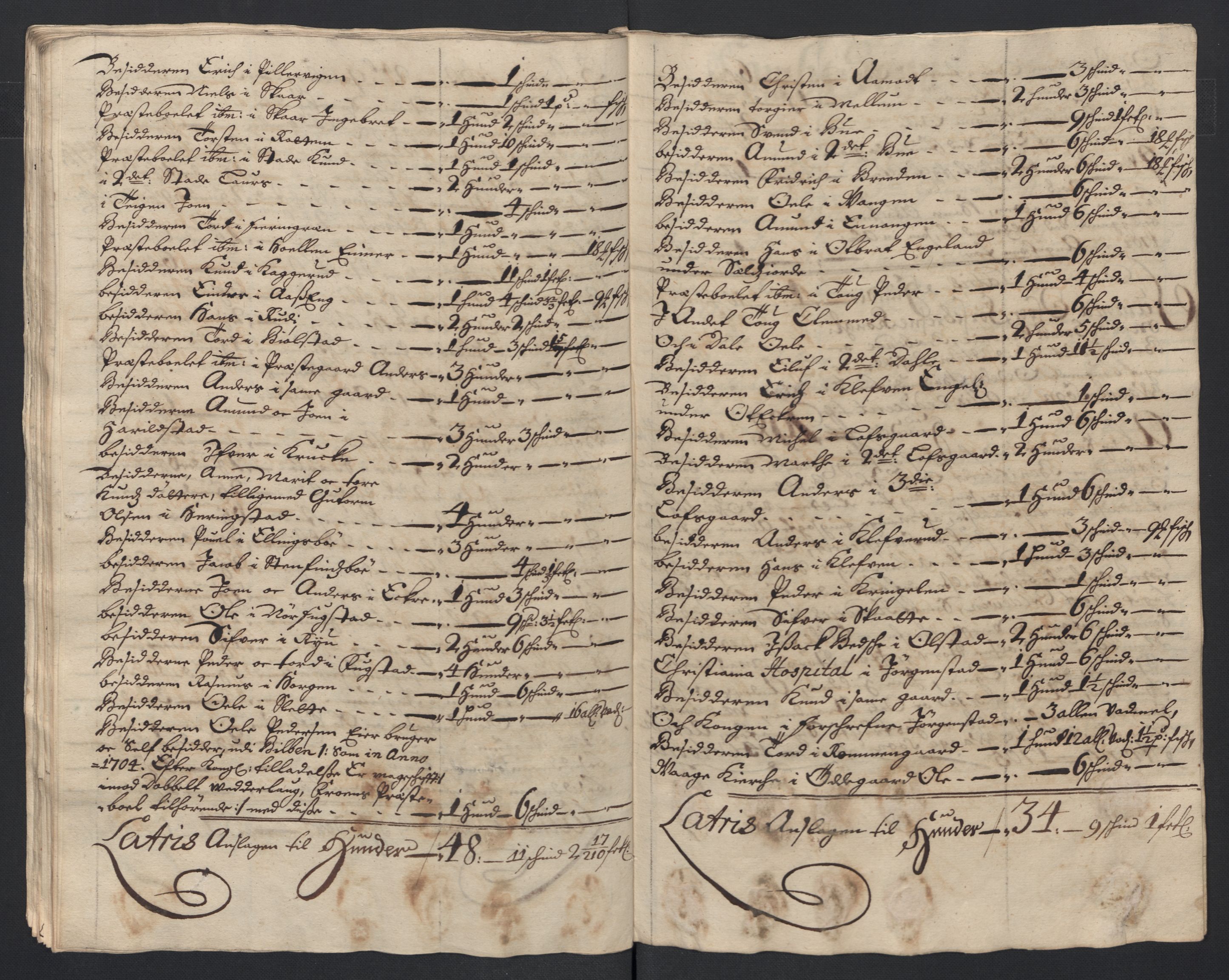 Rentekammeret inntil 1814, Reviderte regnskaper, Fogderegnskap, AV/RA-EA-4092/R17/L1178: Fogderegnskap Gudbrandsdal, 1705-1707, p. 86