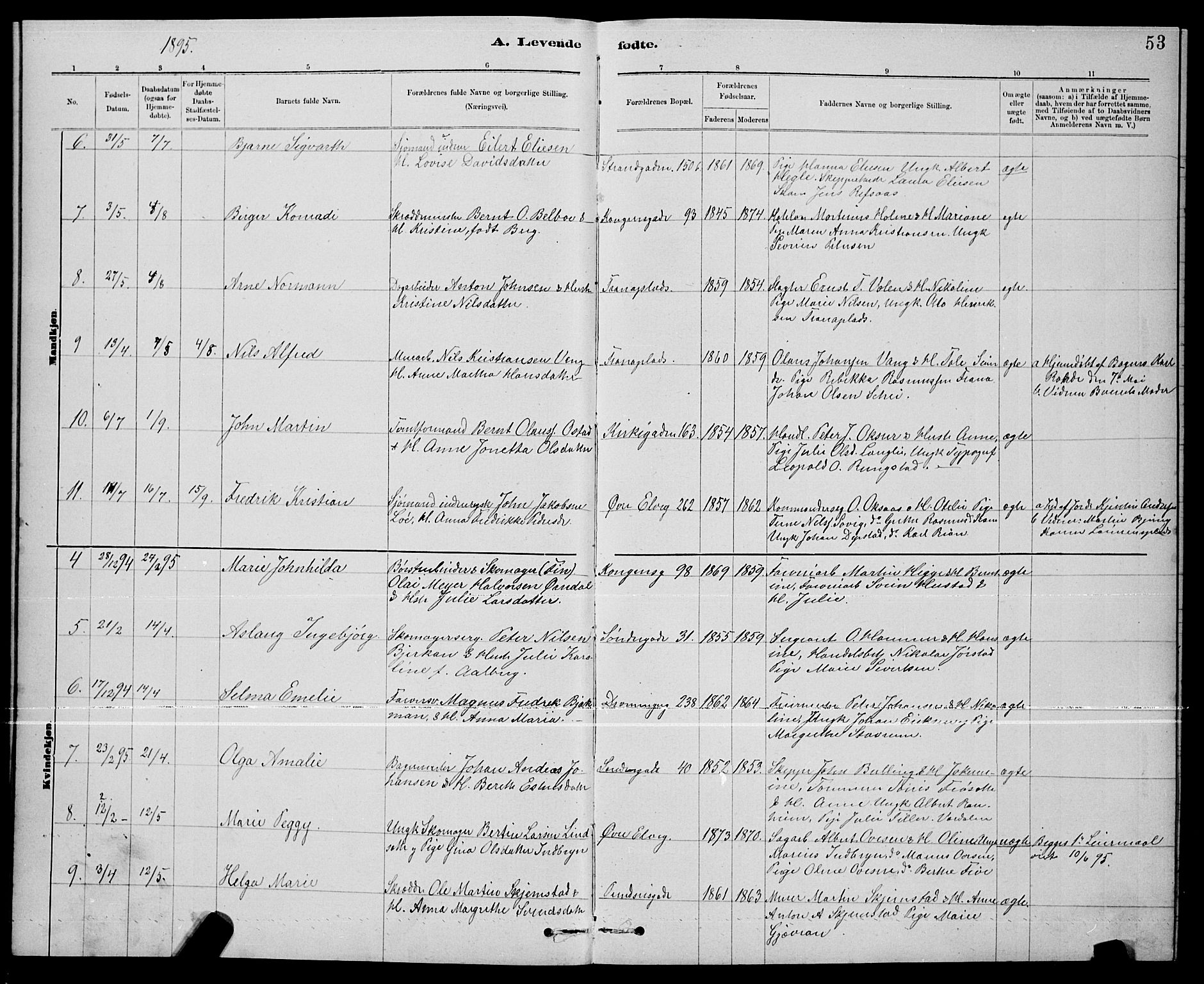 Ministerialprotokoller, klokkerbøker og fødselsregistre - Nord-Trøndelag, SAT/A-1458/739/L0374: Parish register (copy) no. 739C02, 1883-1898, p. 53