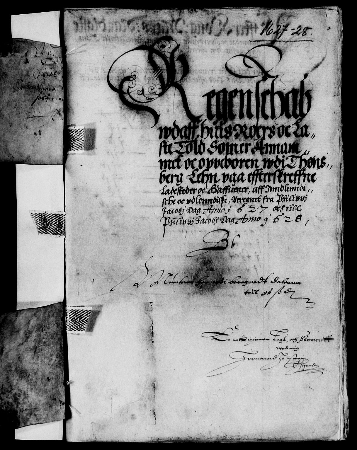 Rentekammeret inntil 1814, Reviderte regnskaper, Lensregnskaper, AV/RA-EA-5023/R/Rb/Rbo/L0008: Tønsberg len, 1626-1628