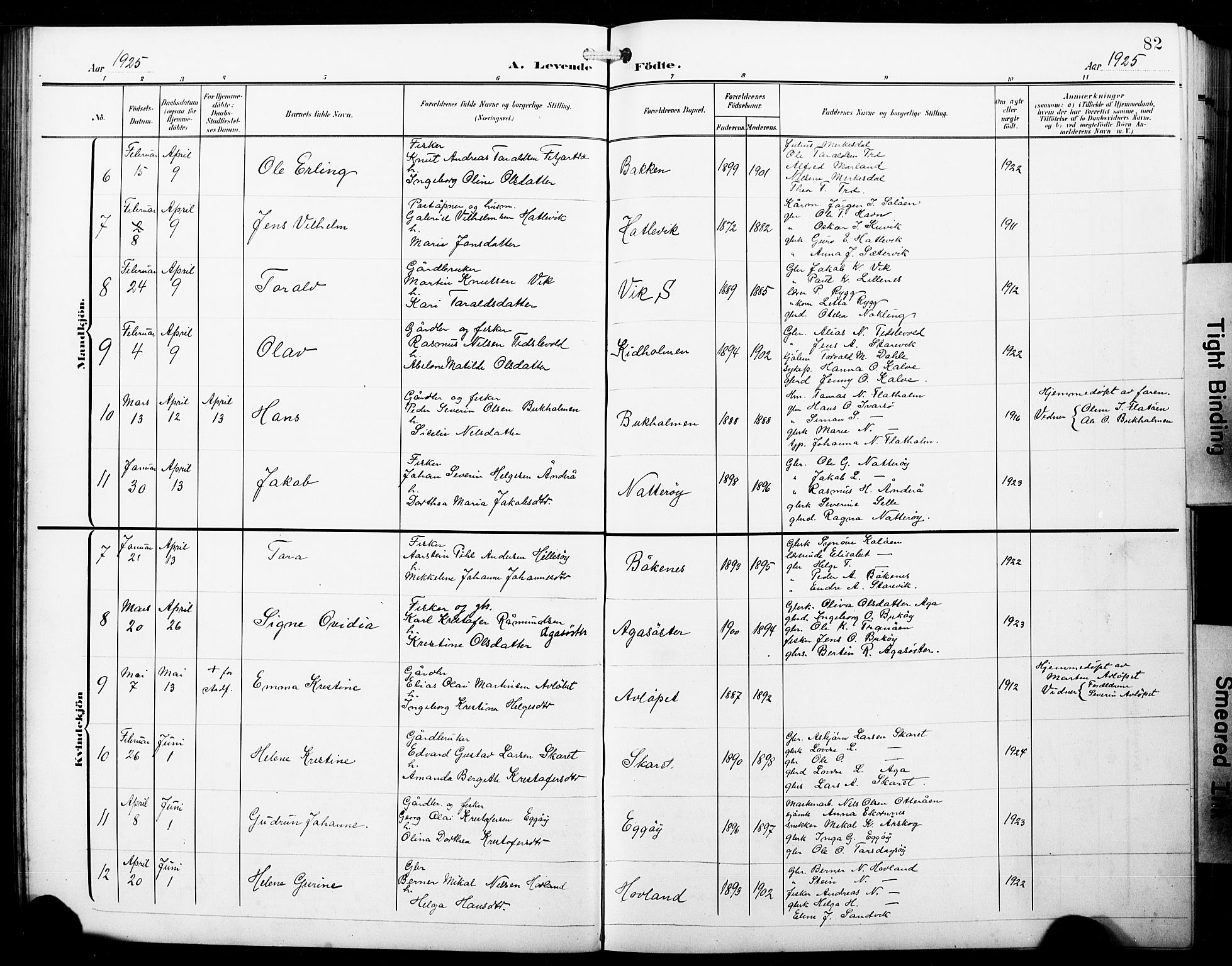 Fitjar sokneprestembete, SAB/A-99926: Parish register (copy) no. B 1, 1906-1928, p. 82