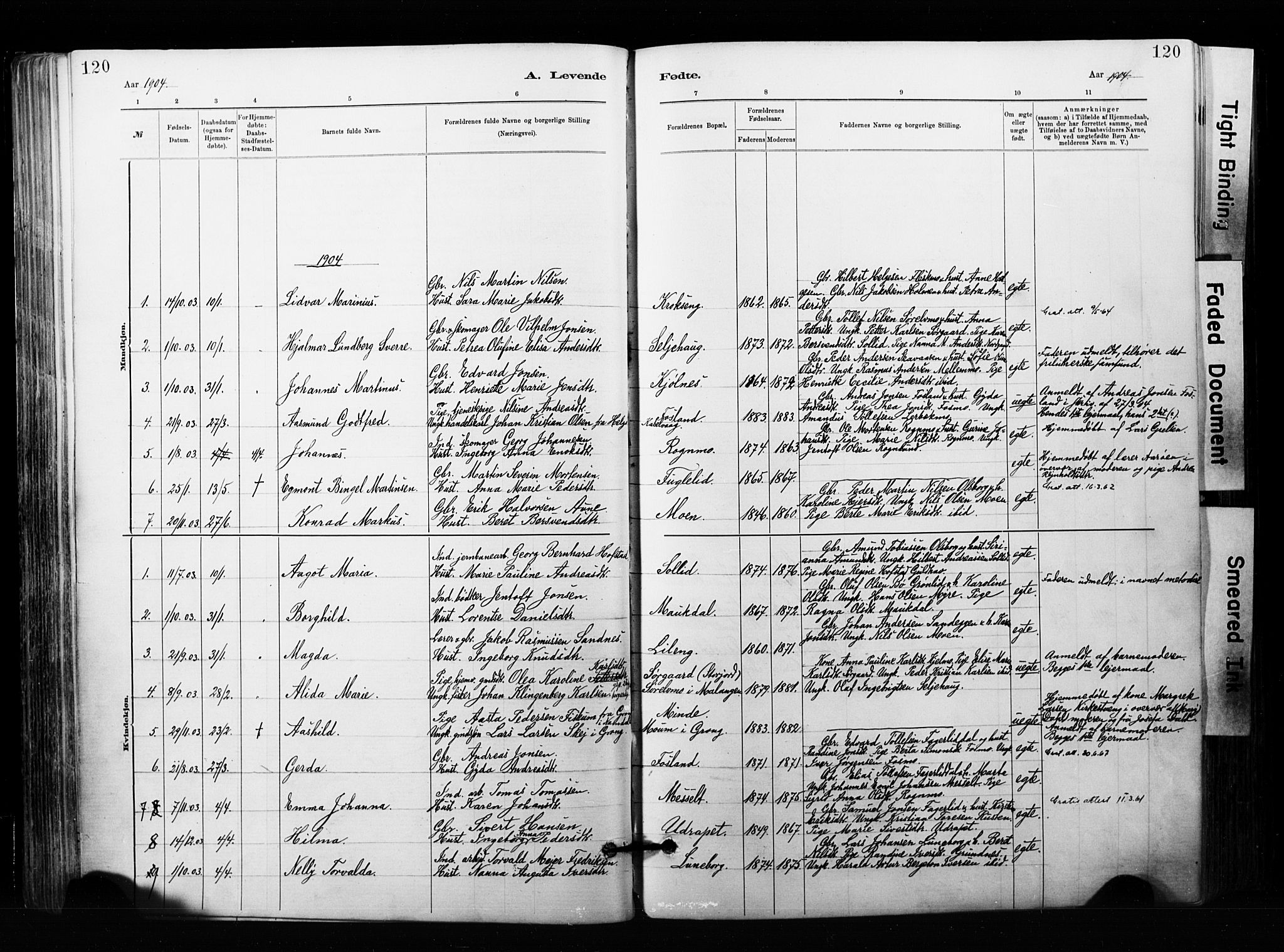 Målselv sokneprestembete, SATØ/S-1311/G/Ga/Gaa/L0007kirke: Parish register (official) no. 7, 1884-1903, p. 120