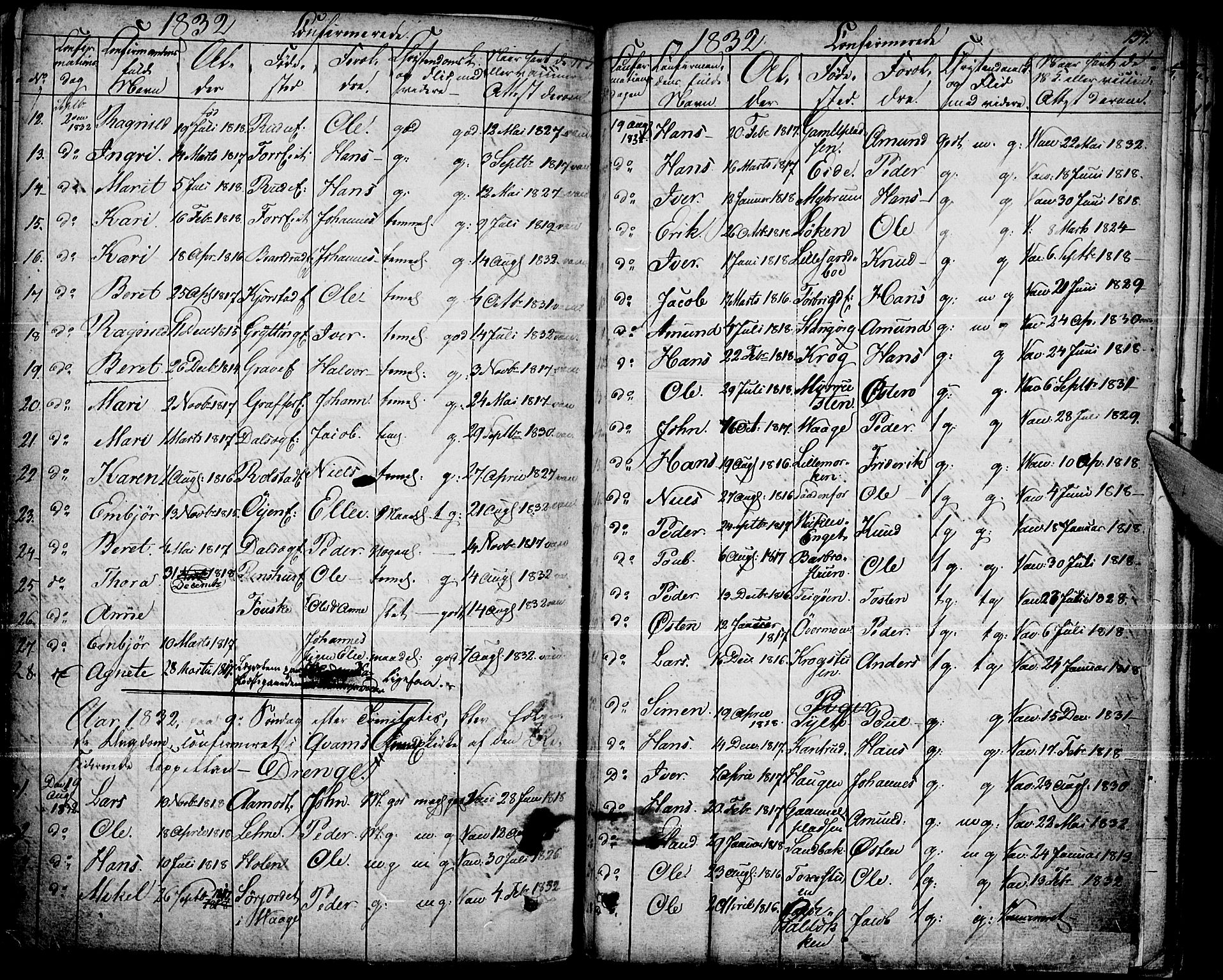 Fron prestekontor, AV/SAH-PREST-078/H/Ha/Haa/L0003: Parish register (official) no. 3, 1828-1838, p. 154