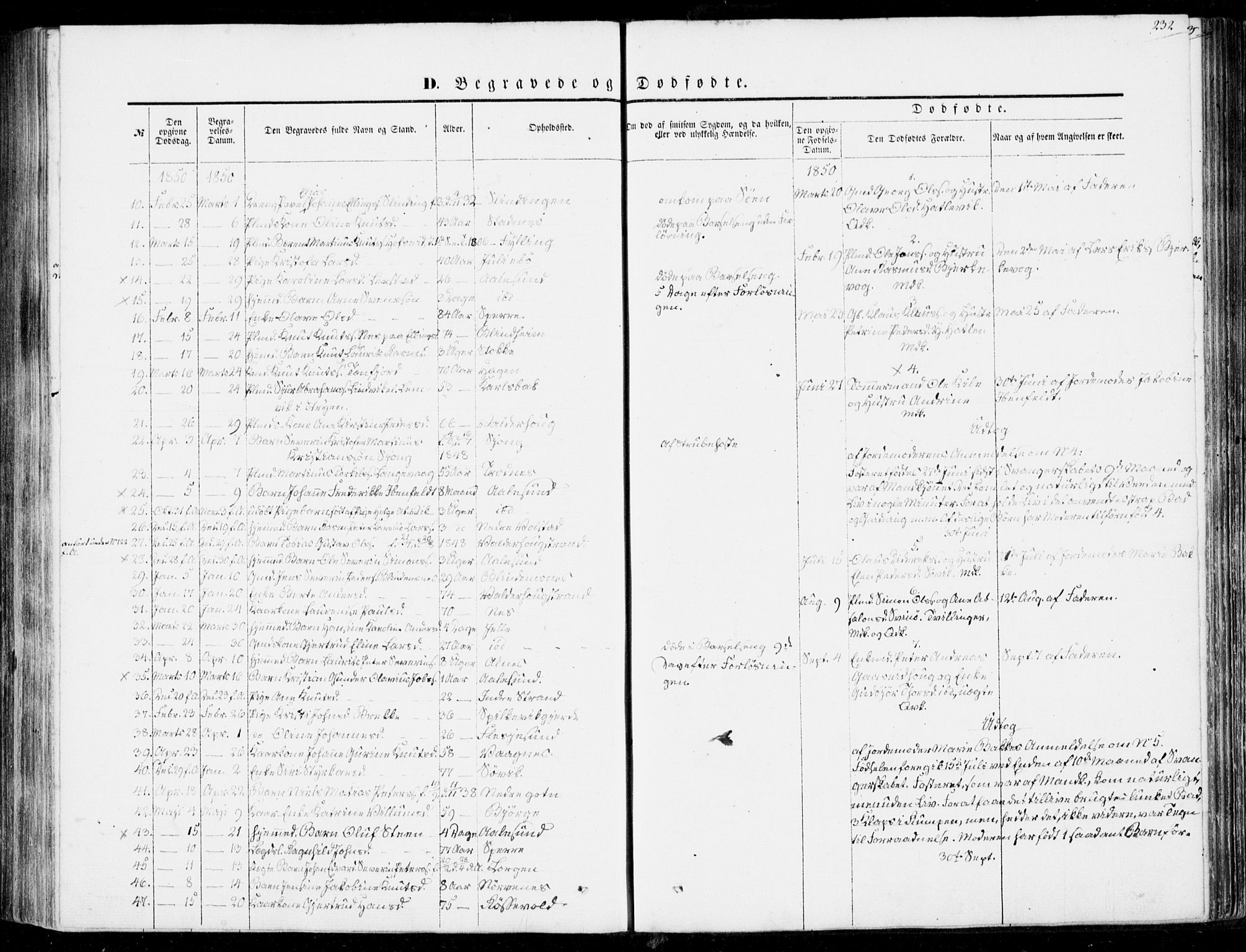 Ministerialprotokoller, klokkerbøker og fødselsregistre - Møre og Romsdal, AV/SAT-A-1454/528/L0397: Parish register (official) no. 528A08, 1848-1858, p. 232