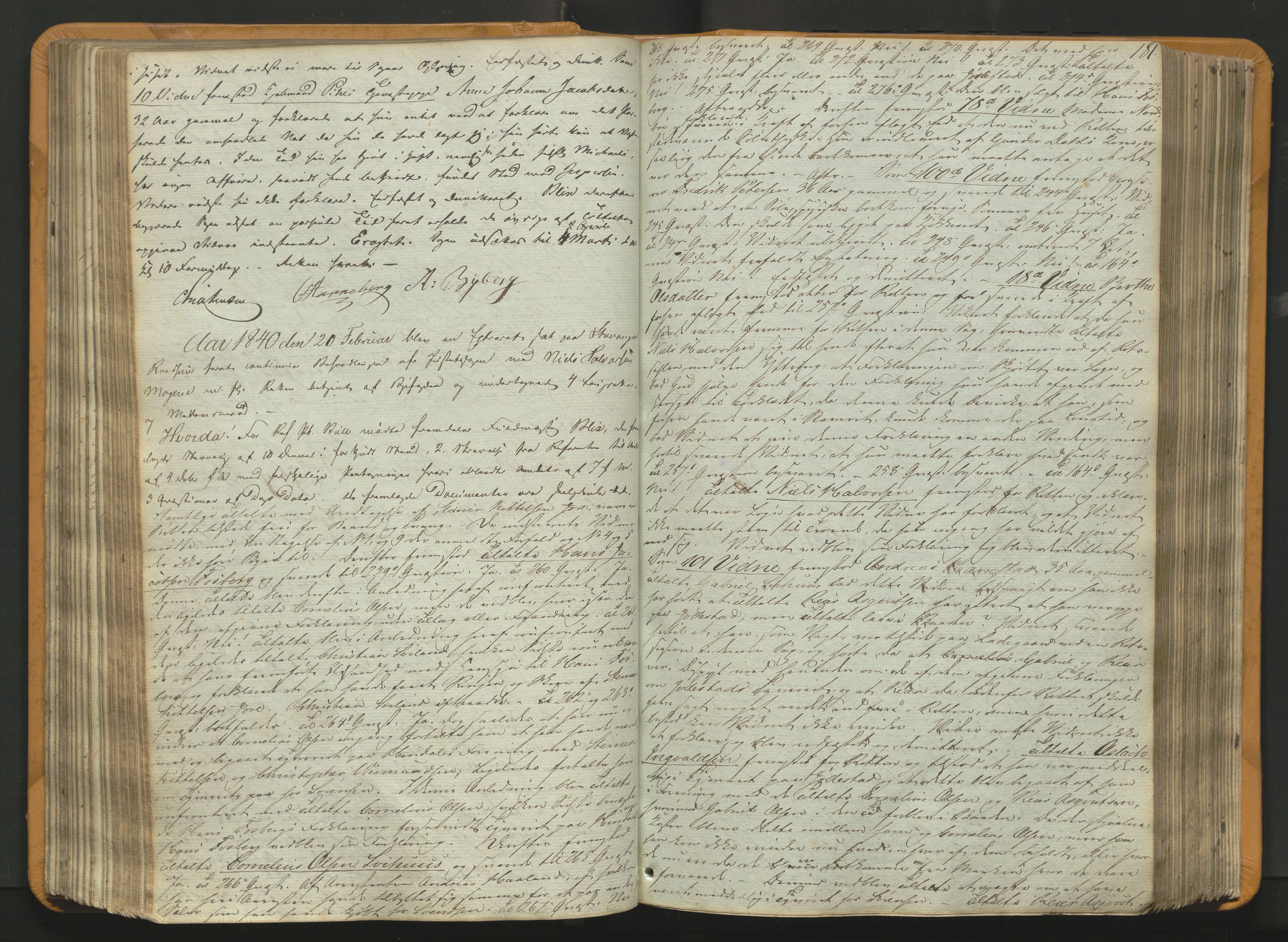 Stavanger byfogd, AV/SAST-A-101408/001/3/30/30BA/L0054: Bytingprotkoll, 1838-1843, p. 180b-181a