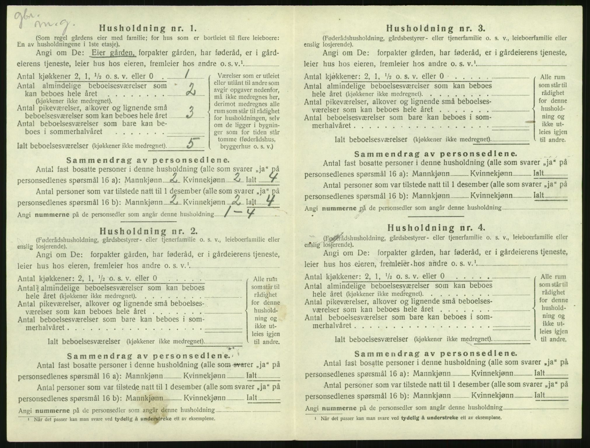 SAT, 1920 census for Bolsøy, 1920, p. 906