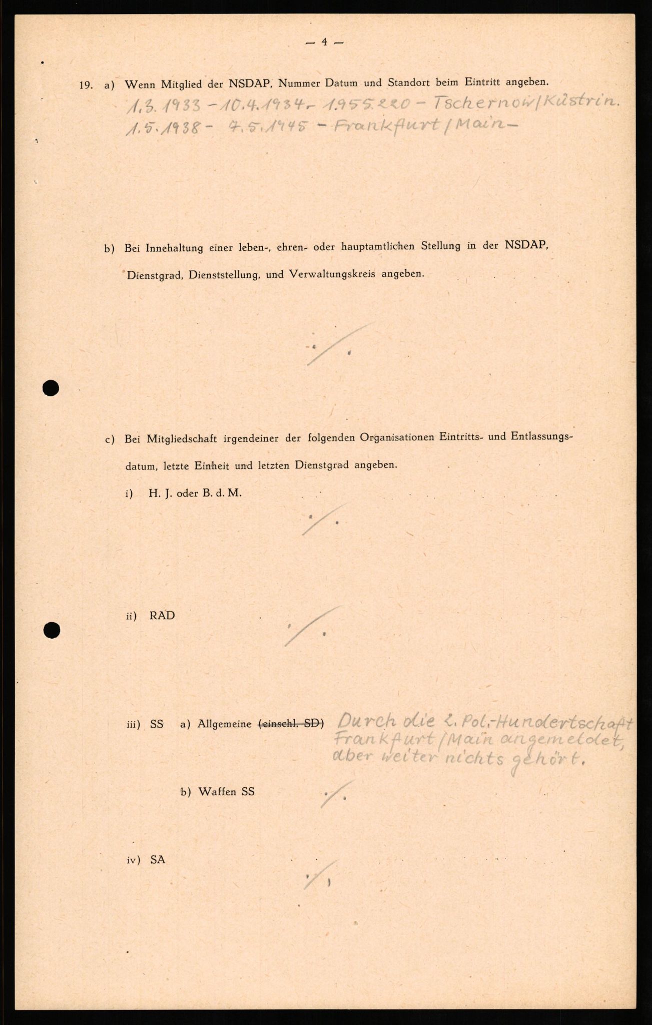 Forsvaret, Forsvarets overkommando II, AV/RA-RAFA-3915/D/Db/L0024: CI Questionaires. Tyske okkupasjonsstyrker i Norge. Tyskere., 1945-1946, p. 177