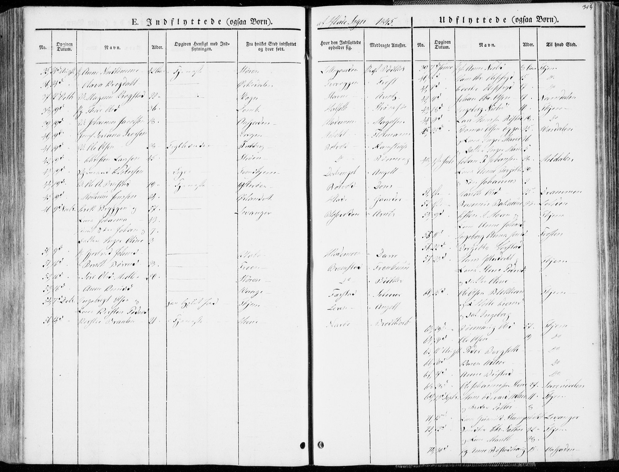 Ministerialprotokoller, klokkerbøker og fødselsregistre - Sør-Trøndelag, AV/SAT-A-1456/606/L0290: Parish register (official) no. 606A05, 1841-1847, p. 354