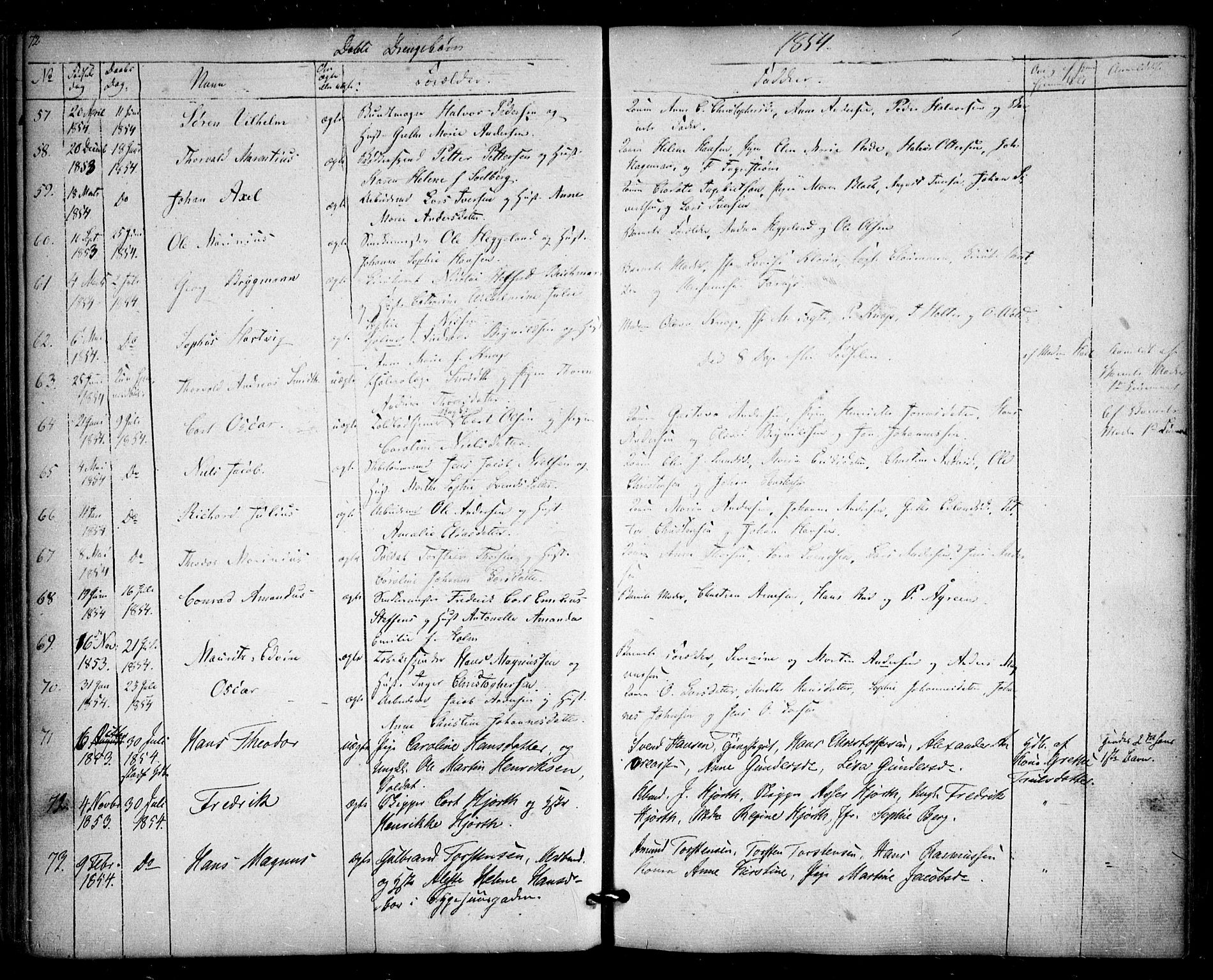 Halden prestekontor Kirkebøker, AV/SAO-A-10909/F/Fa/L0006: Parish register (official) no. I 6, 1845-1856, p. 72