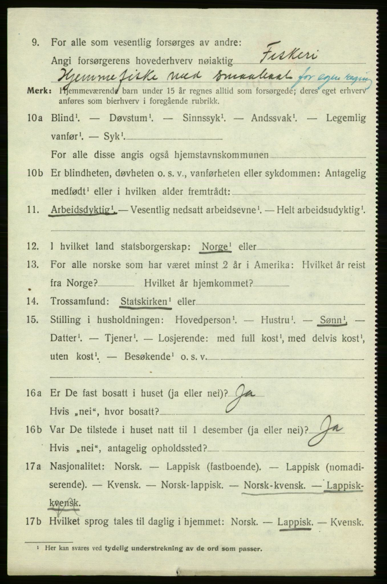 SATØ, 1920 census for , 1920, p. 2023