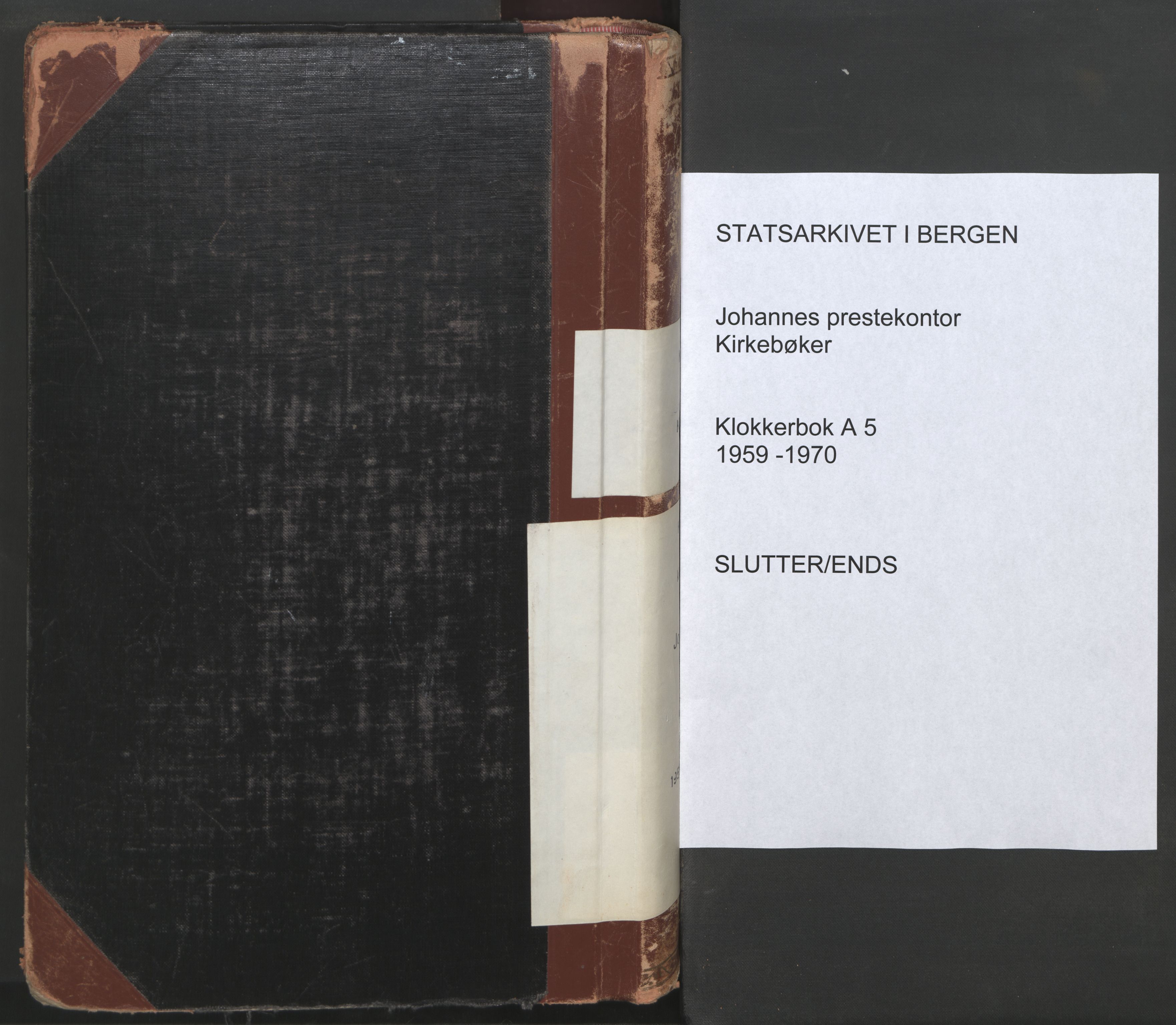Johanneskirken sokneprestembete, SAB/A-76001/H/Hab: Parish register (copy) no. A 5, 1959-1970