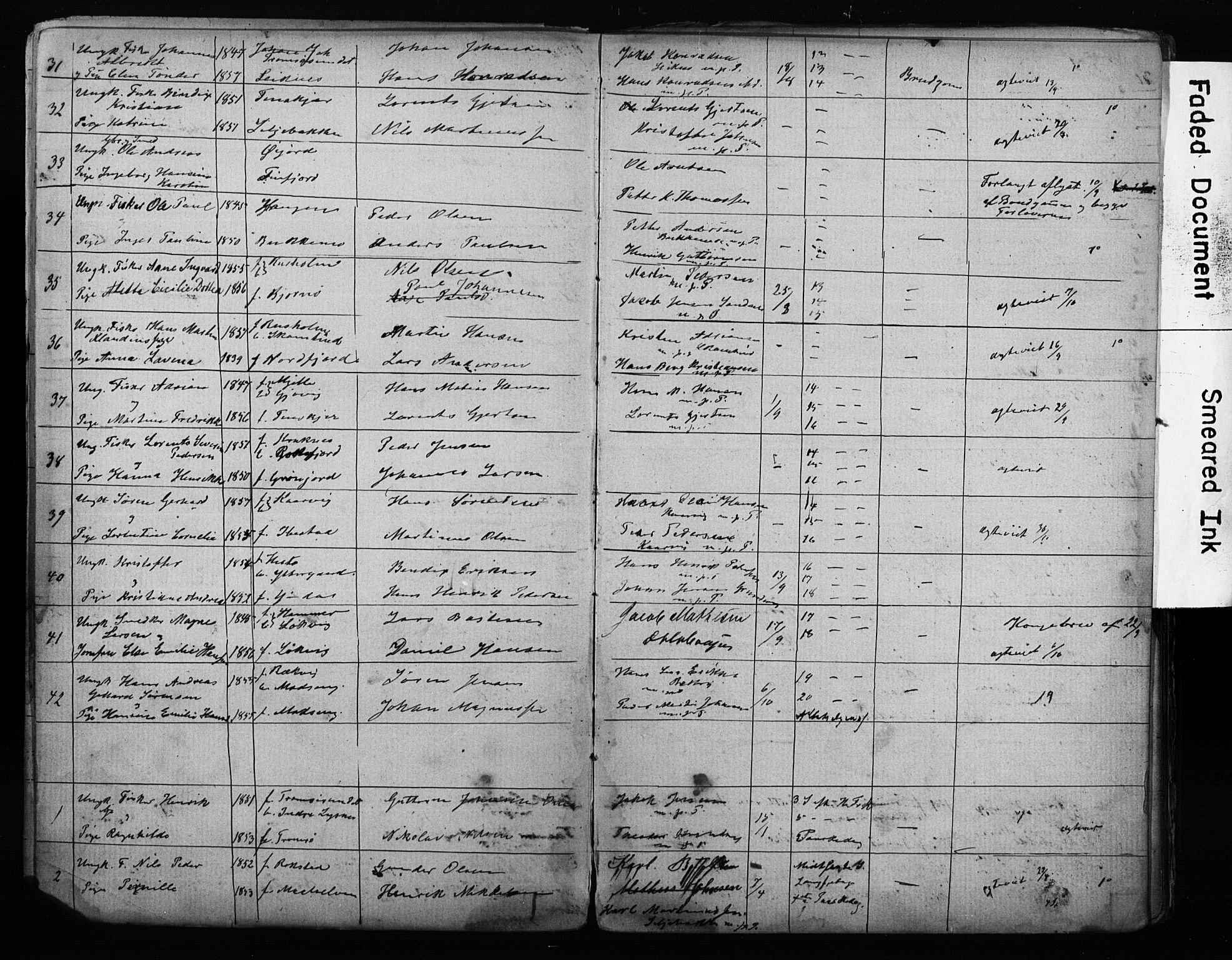 Lenvik sokneprestembete, AV/SATØ-S-1310/I/Ie/L0095: Banns register no. 95, 1868-1890