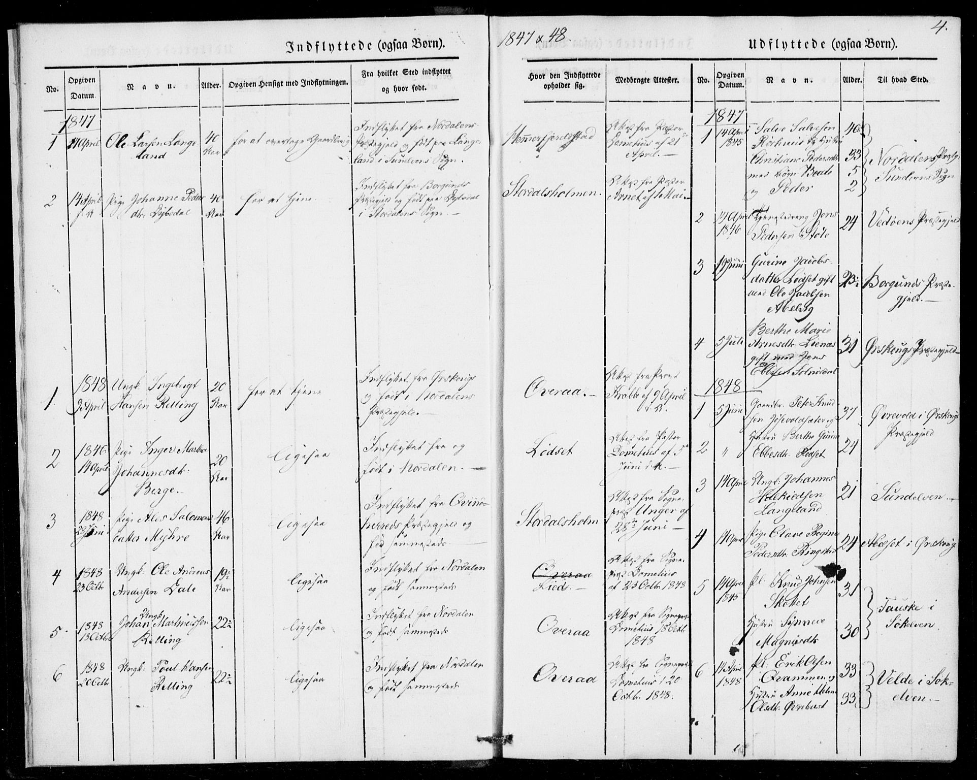 Ministerialprotokoller, klokkerbøker og fødselsregistre - Møre og Romsdal, SAT/A-1454/520/L0279: Parish register (official) no. 520A08, 1844-1881, p. 4