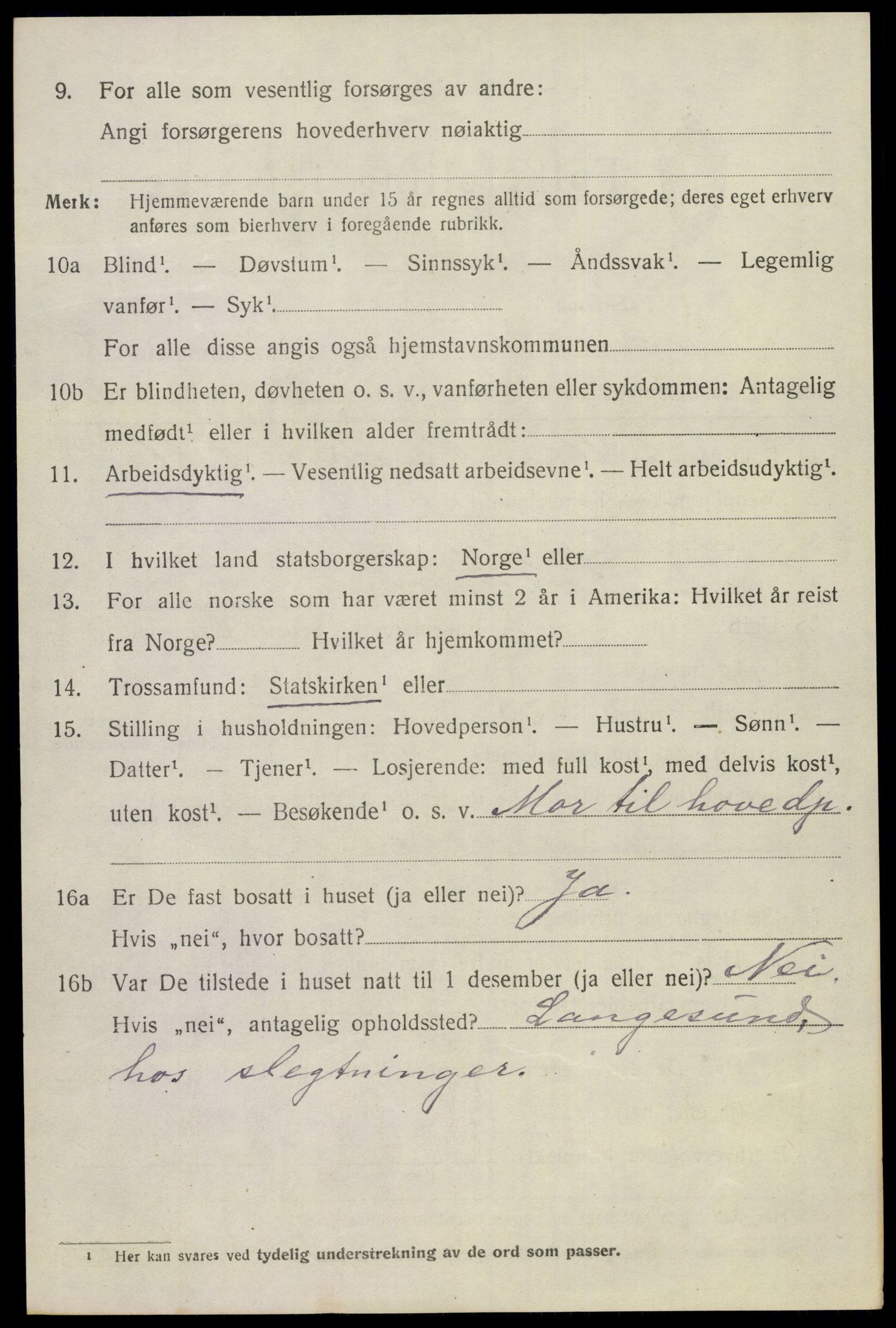 SAKO, 1920 census for Eidanger, 1920, p. 5427