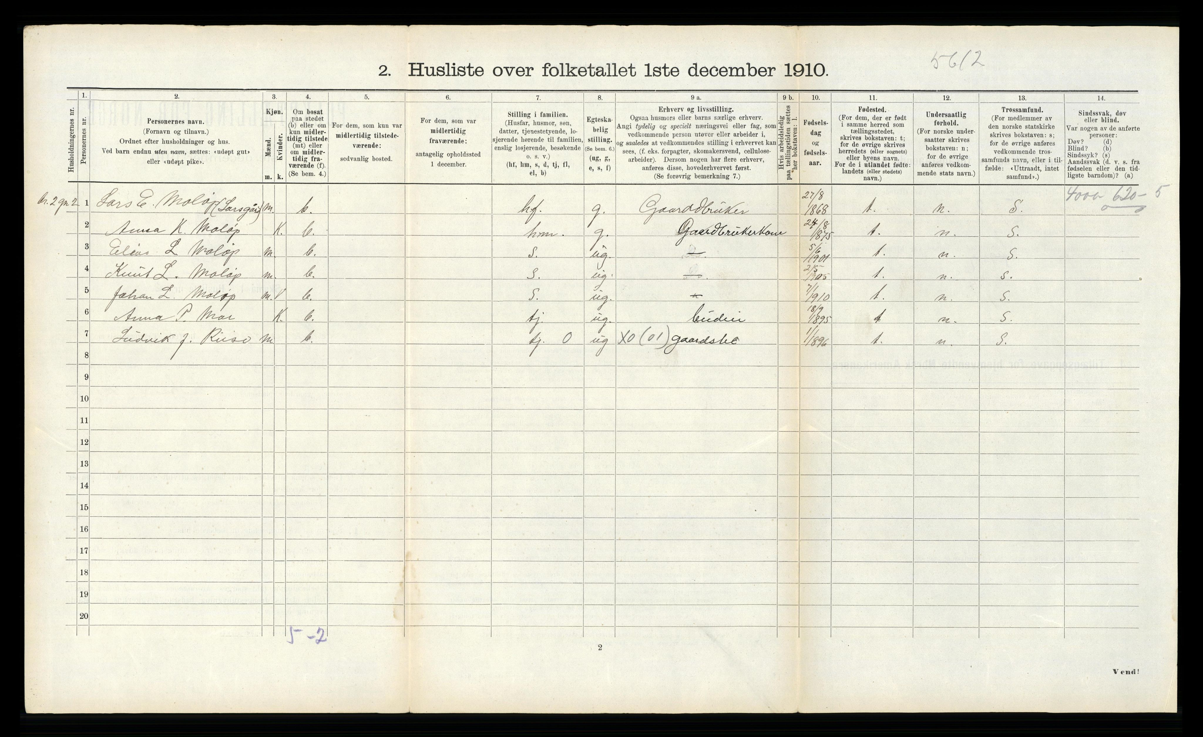 RA, 1910 census for Hjørundfjord, 1910, p. 557