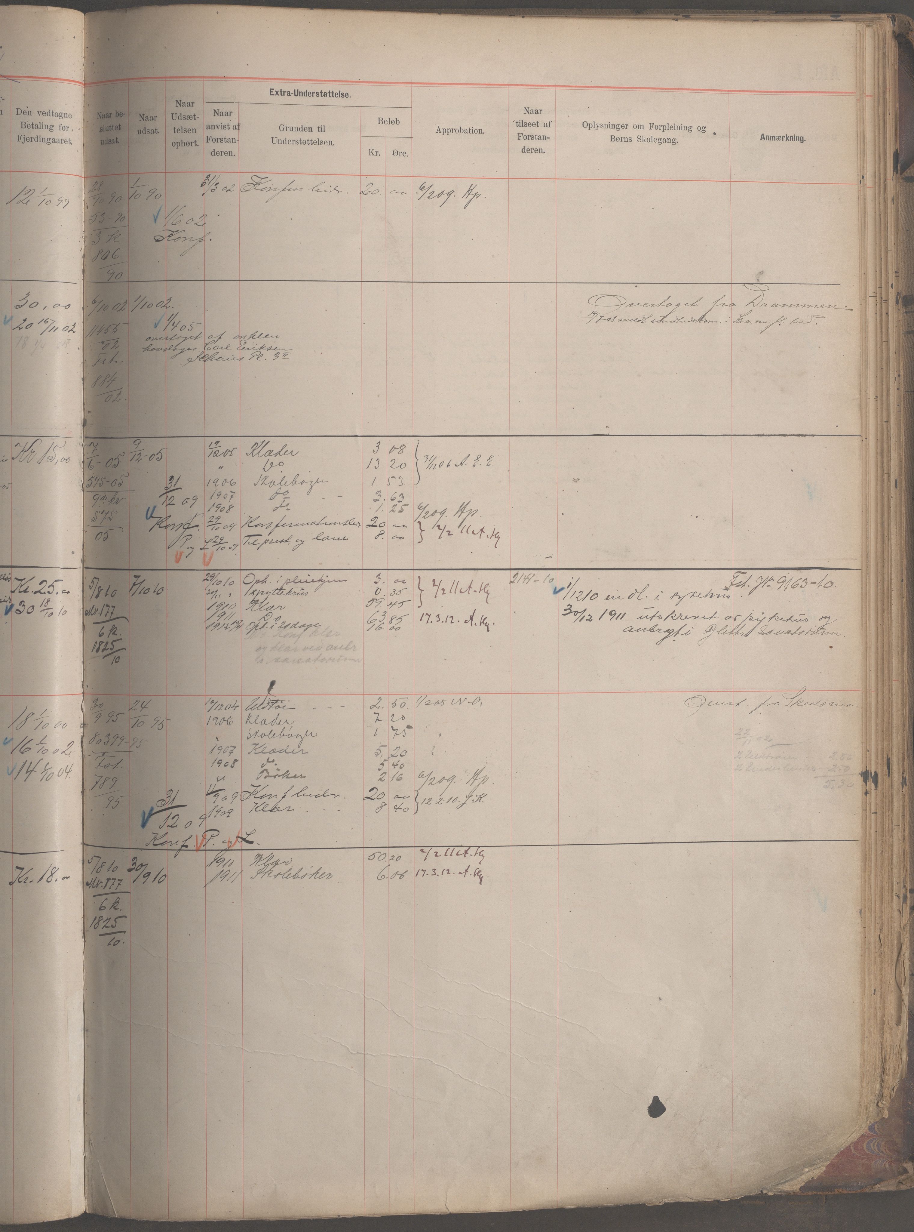 Fattigvesenet, OBA/A-20045/H/Hb/L0005: Manntallsprotokoll. Mnr. 1-399, 1901-1912, p. 124b