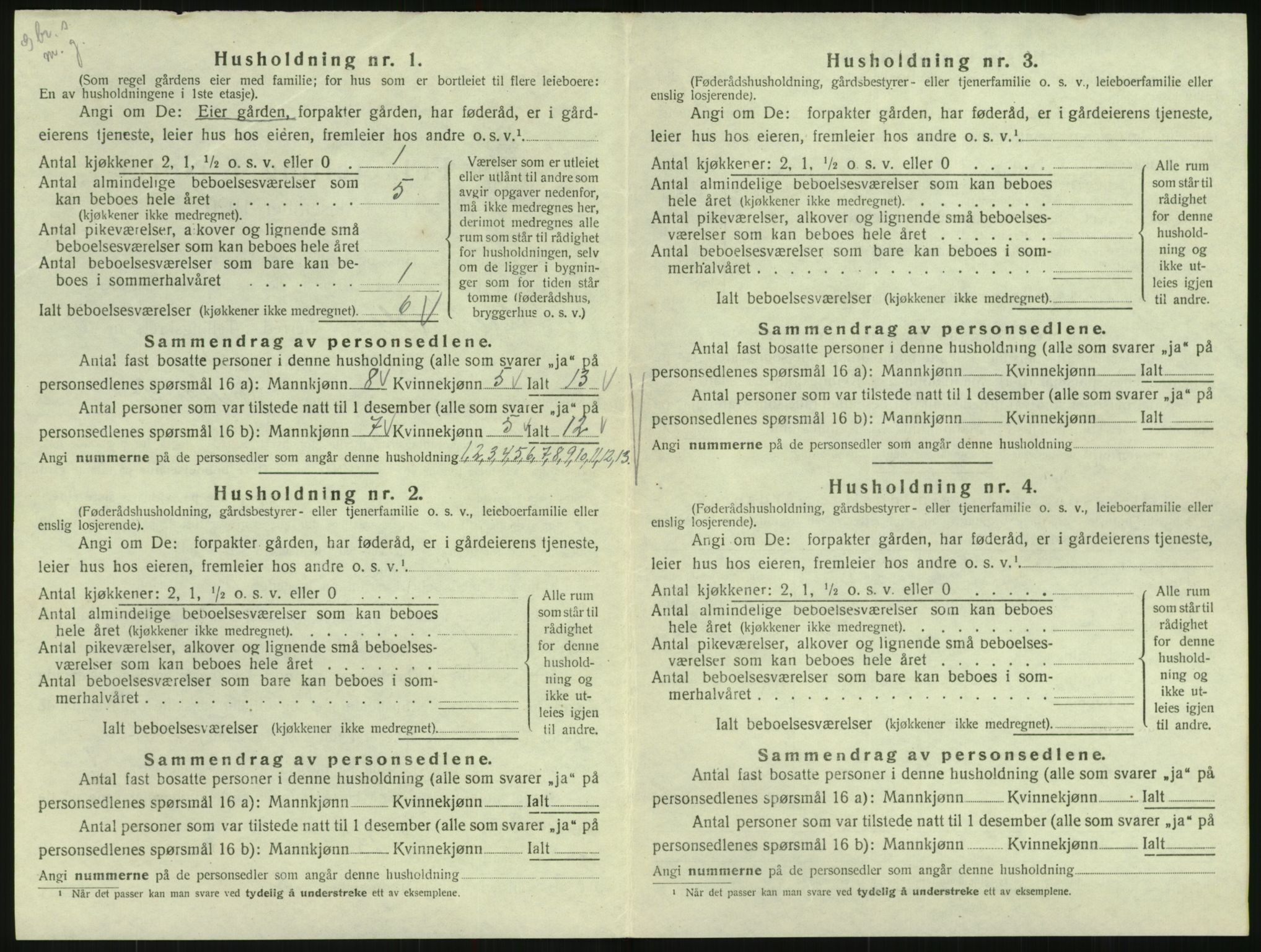 SAK, 1920 census for Iveland, 1920, p. 304