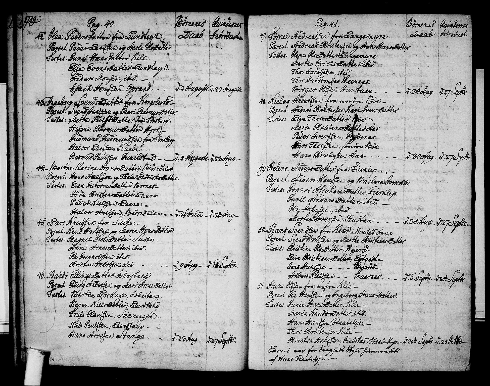 Ramnes kirkebøker, AV/SAKO-A-314/F/Fa/L0002: Parish register (official) no. I 2, 1773-1790, p. 40-41