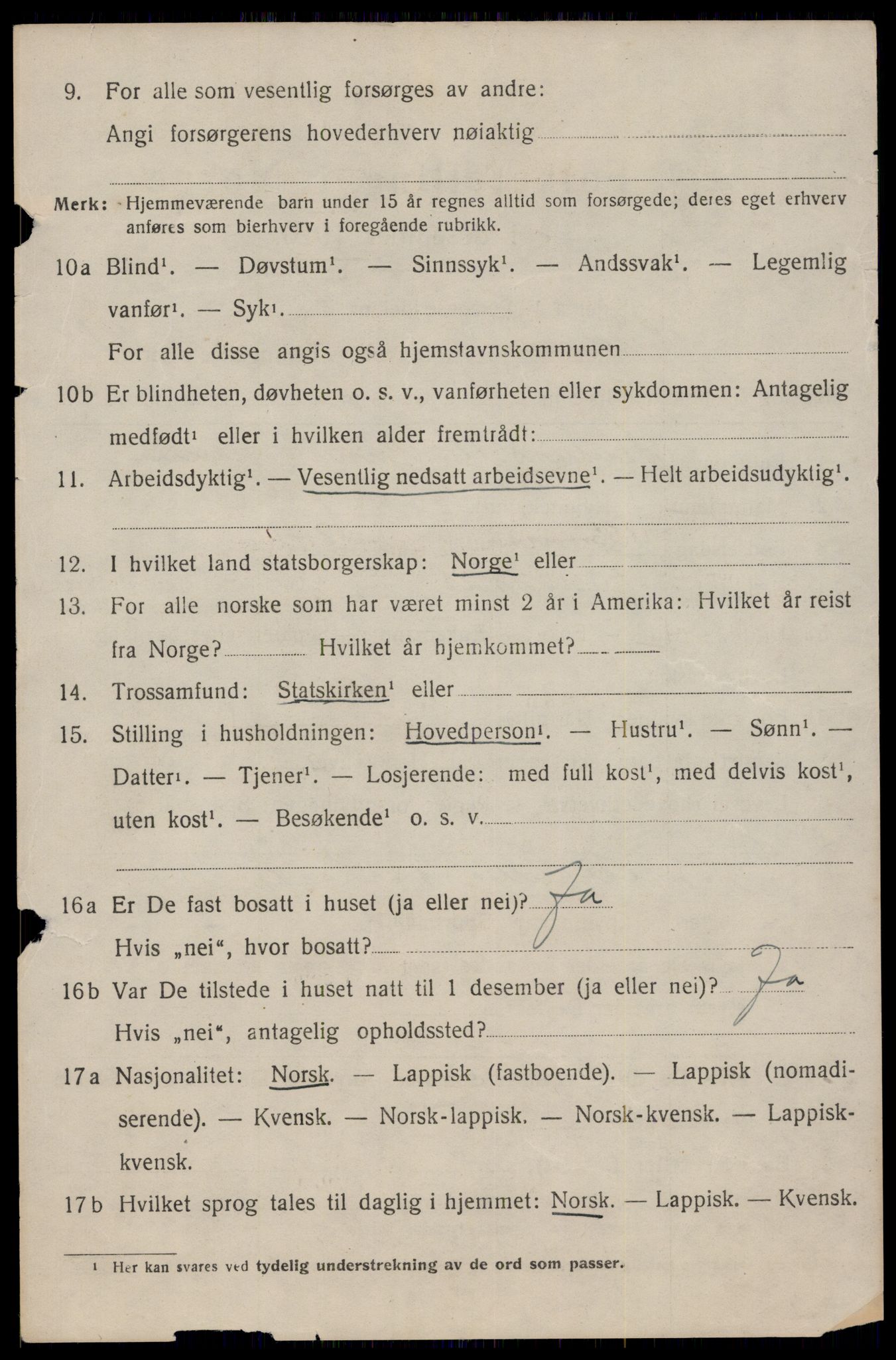 SAT, 1920 census for Buksnes, 1920, p. 956