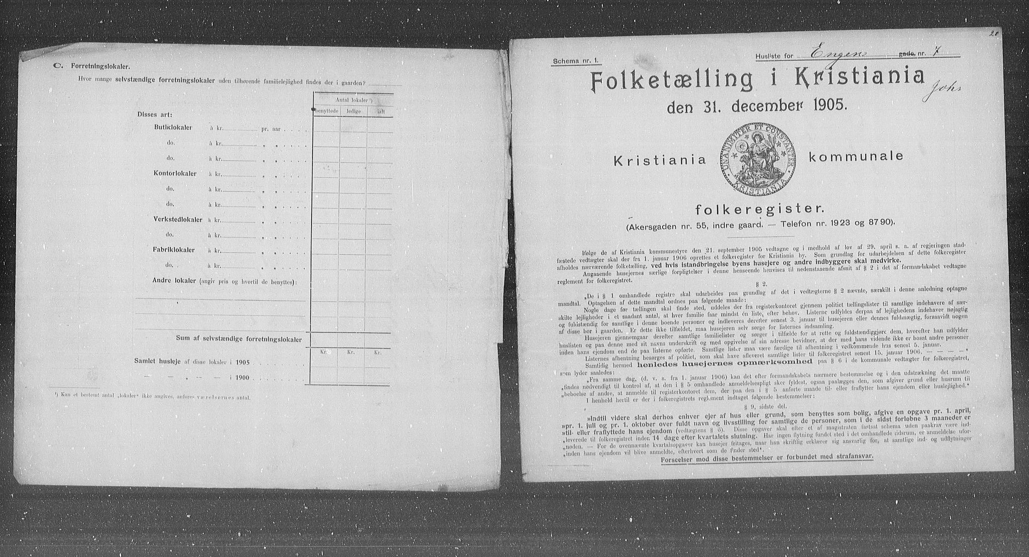 OBA, Municipal Census 1905 for Kristiania, 1905, p. 10984