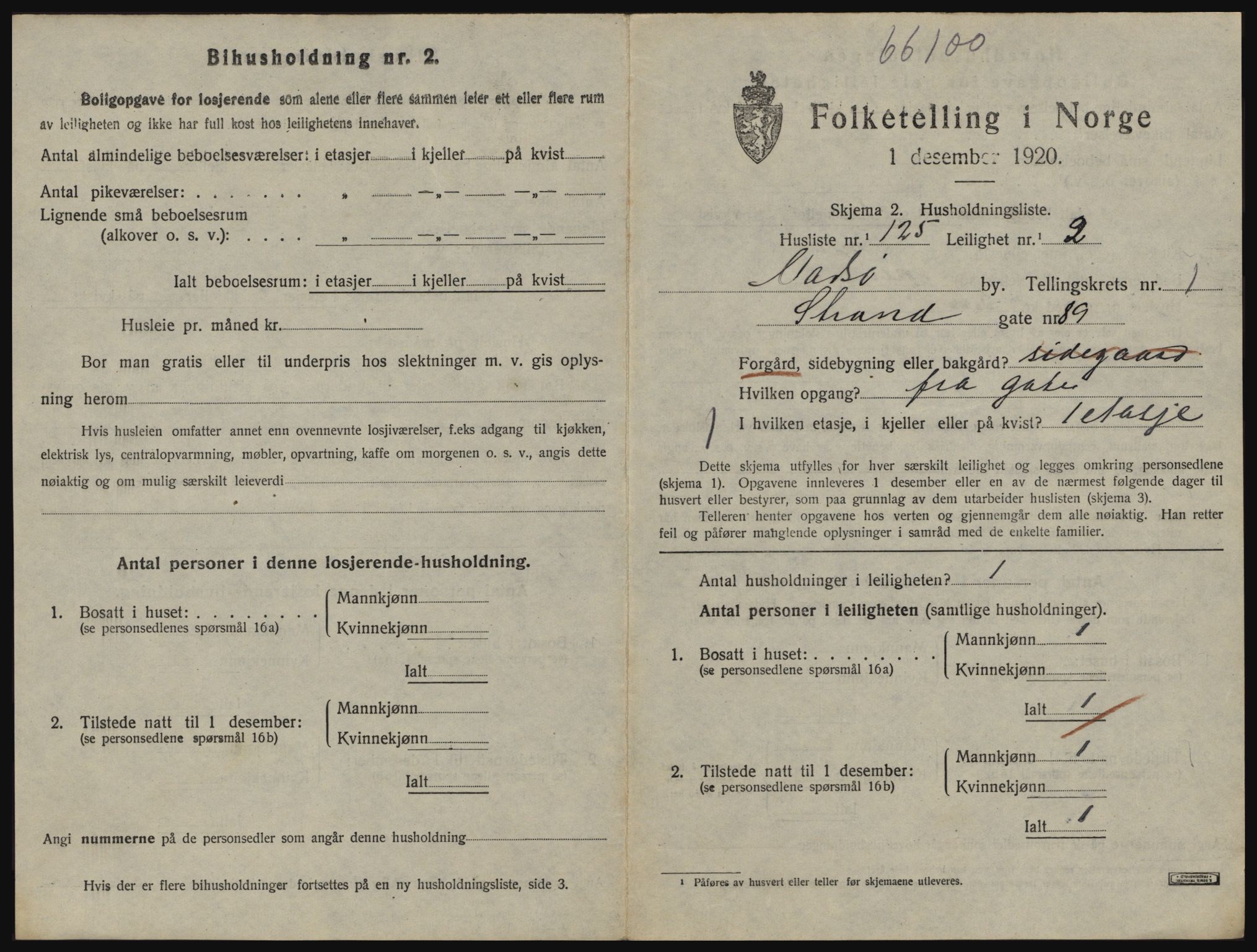 SATØ, 1920 census for Vadsø, 1920, p. 932