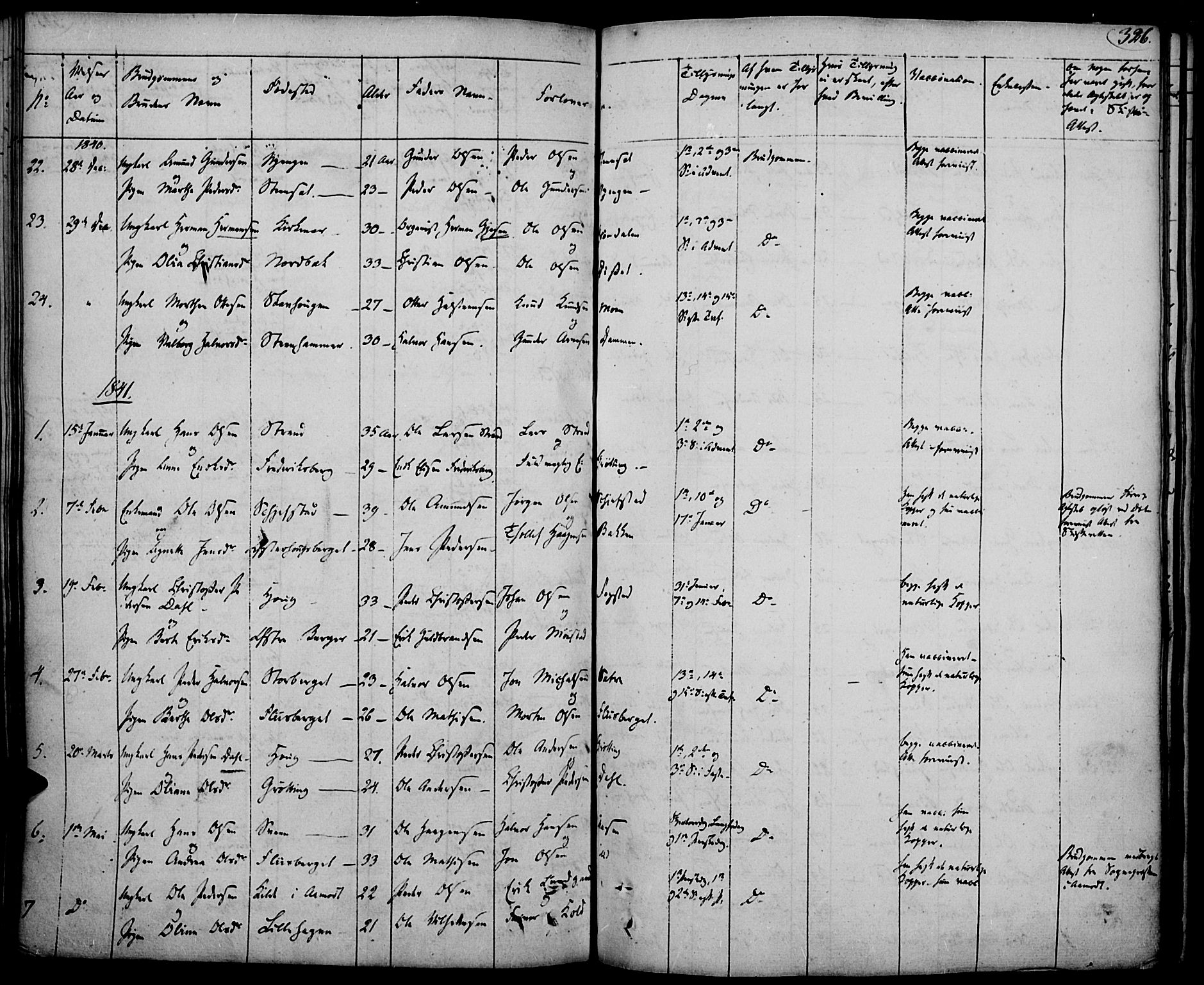 Elverum prestekontor, SAH/PREST-044/H/Ha/Haa/L0008: Parish register (official) no. 8, 1830-1842, p. 326