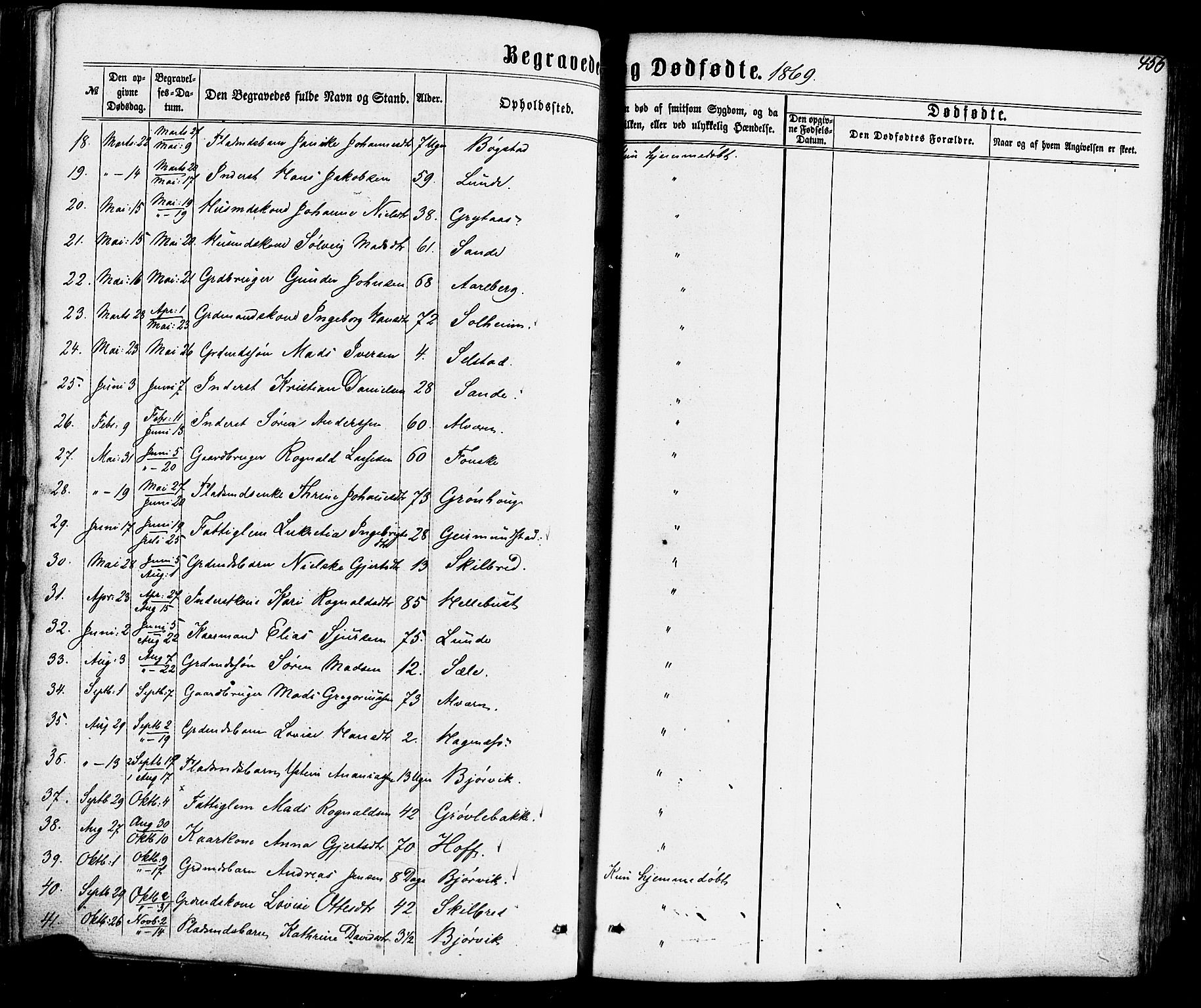 Gaular sokneprestembete, SAB/A-80001/H/Haa: Parish register (official) no. A 5, 1860-1881, p. 456