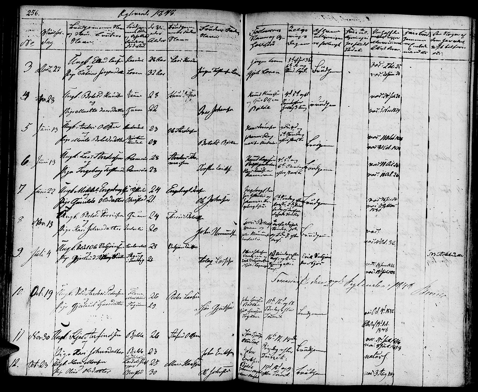 Aurland sokneprestembete, SAB/A-99937/H/Ha/Haa/L0006: Parish register (official) no. A 6, 1821-1859, p. 256