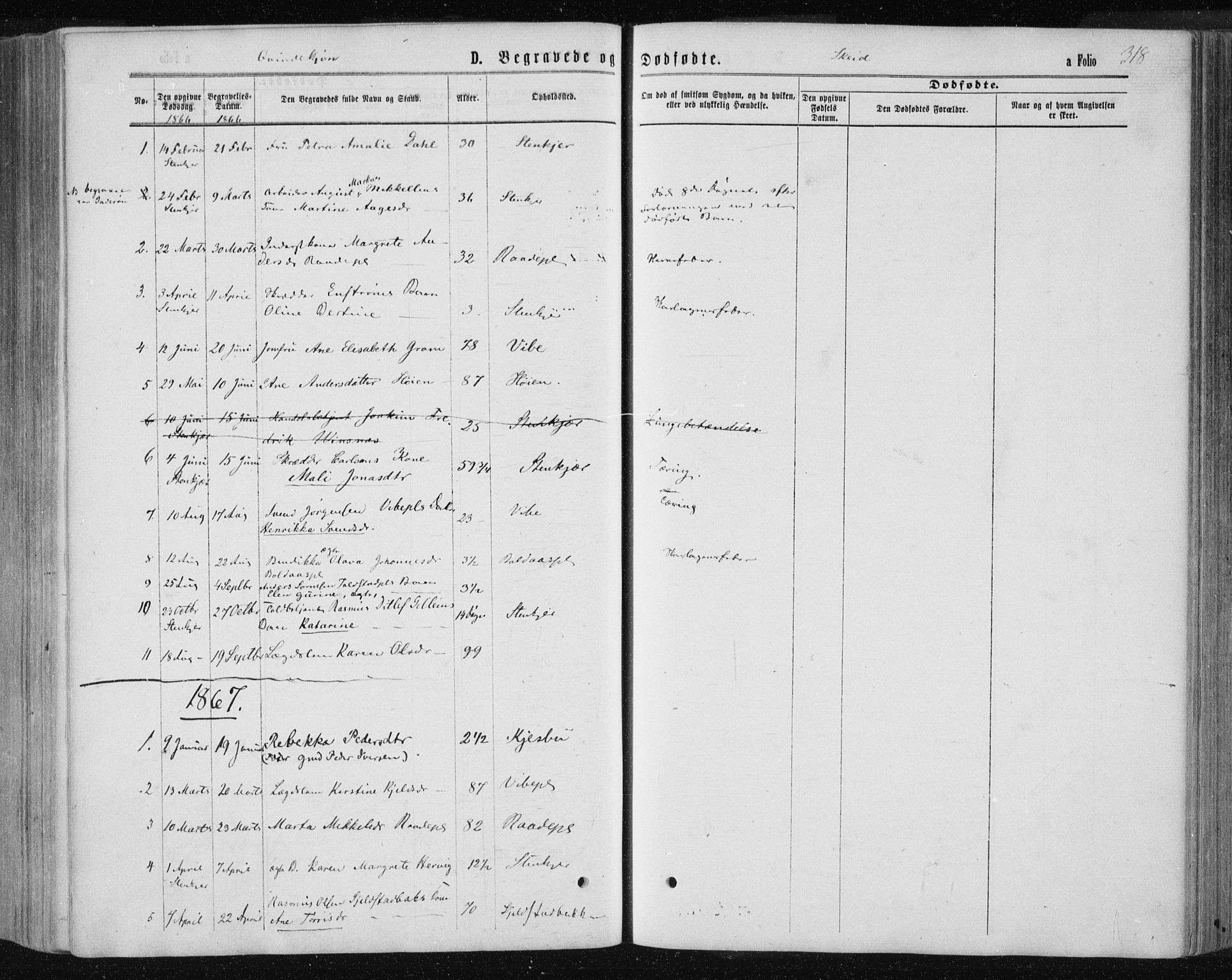 Ministerialprotokoller, klokkerbøker og fødselsregistre - Nord-Trøndelag, SAT/A-1458/735/L0345: Parish register (official) no. 735A08 /2, 1863-1872, p. 318