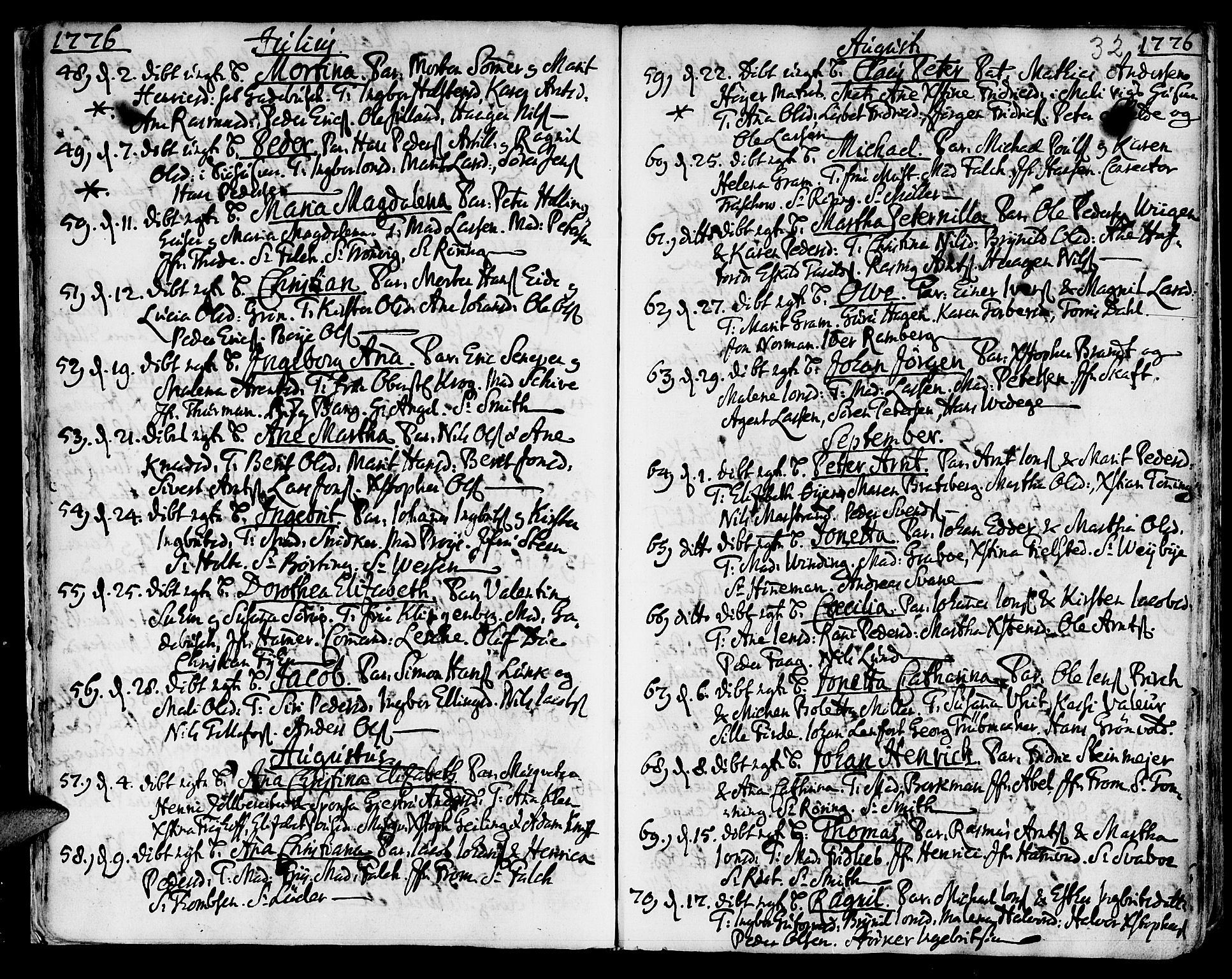 Ministerialprotokoller, klokkerbøker og fødselsregistre - Sør-Trøndelag, SAT/A-1456/601/L0039: Parish register (official) no. 601A07, 1770-1819, p. 32