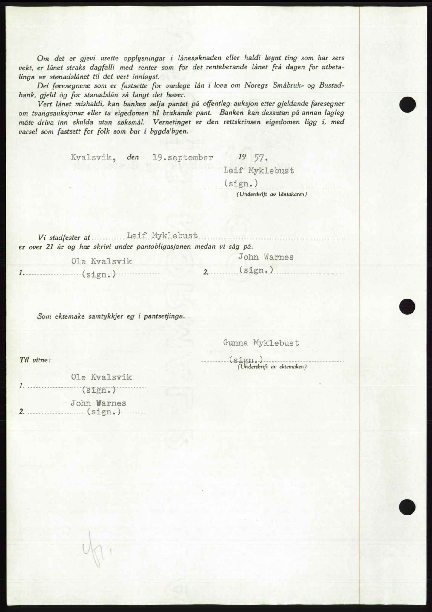 Søre Sunnmøre sorenskriveri, AV/SAT-A-4122/1/2/2C/L0130: Mortgage book no. 18B, 1957-1958, Diary no: : 2374/1957