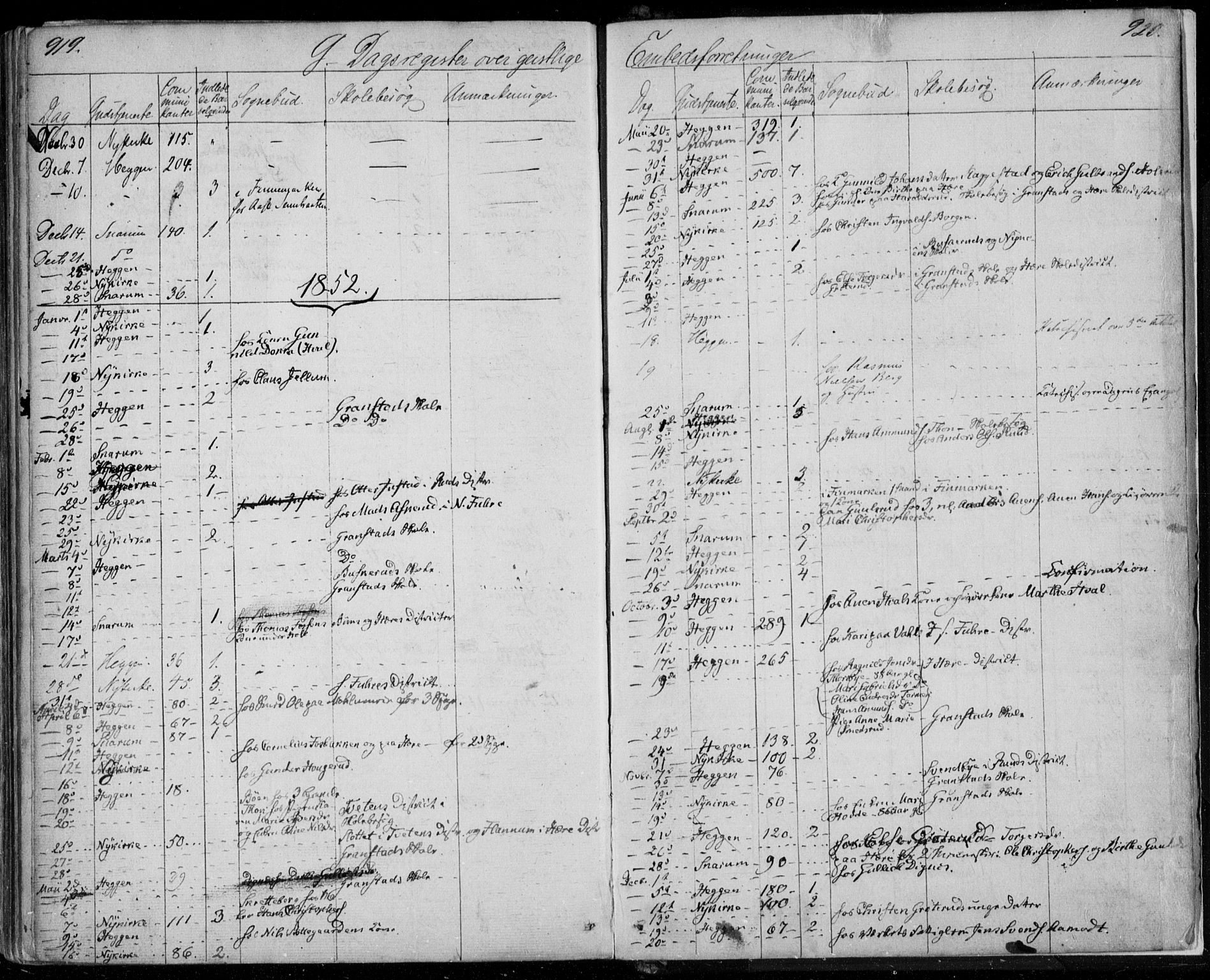 Modum kirkebøker, AV/SAKO-A-234/F/Fa/L0008: Parish register (official) no. 8, 1851-1859, p. 919-920