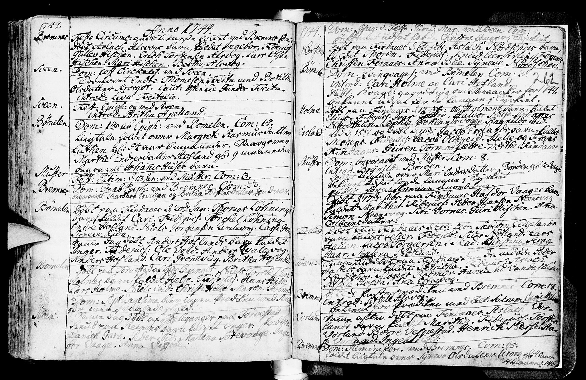 Finnås sokneprestembete, AV/SAB-A-99925/H/Ha/Haa/Haaa/L0001: Parish register (official) no. A 1, 1718-1744, p. 262