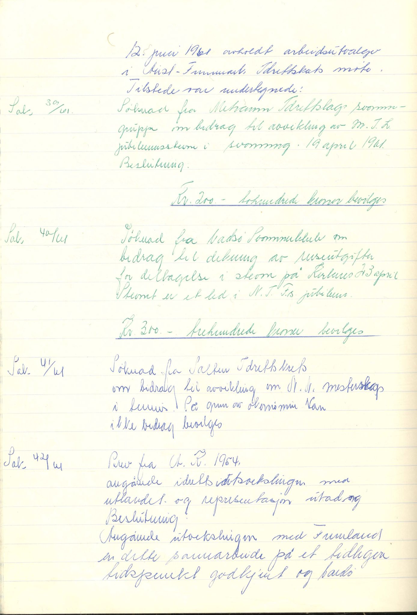 Aust-Finnmark Idrettskrets , FMFB/A-1041/A/L0005: Møteprotokoll for styre, ting og arbeidsutvalg, 1958-1963, p. 137