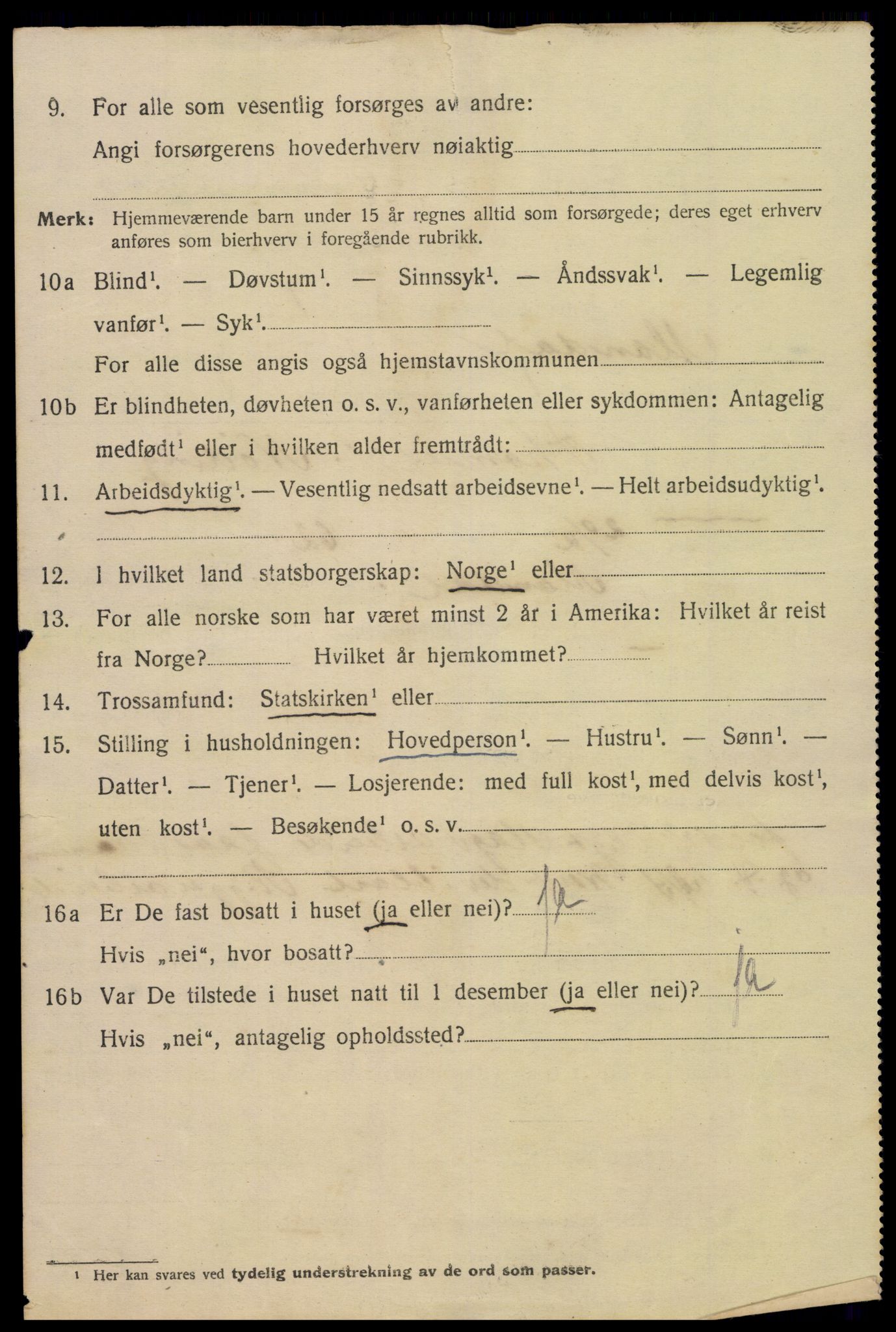 SAK, 1920 census for Mandal, 1920, p. 3268