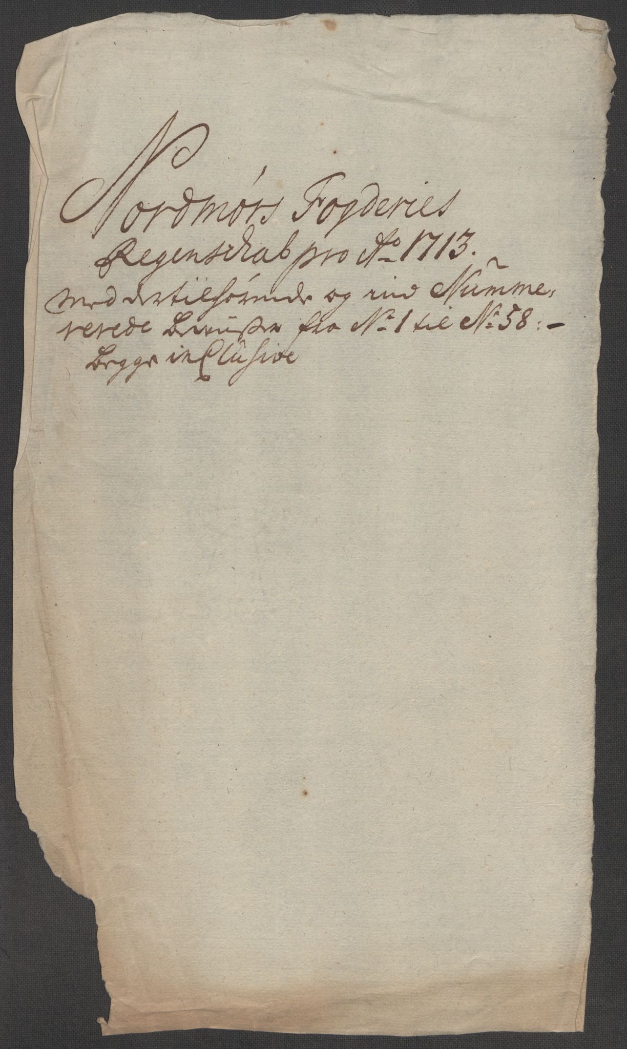 Rentekammeret inntil 1814, Reviderte regnskaper, Fogderegnskap, RA/EA-4092/R56/L3747: Fogderegnskap Nordmøre, 1713, p. 4