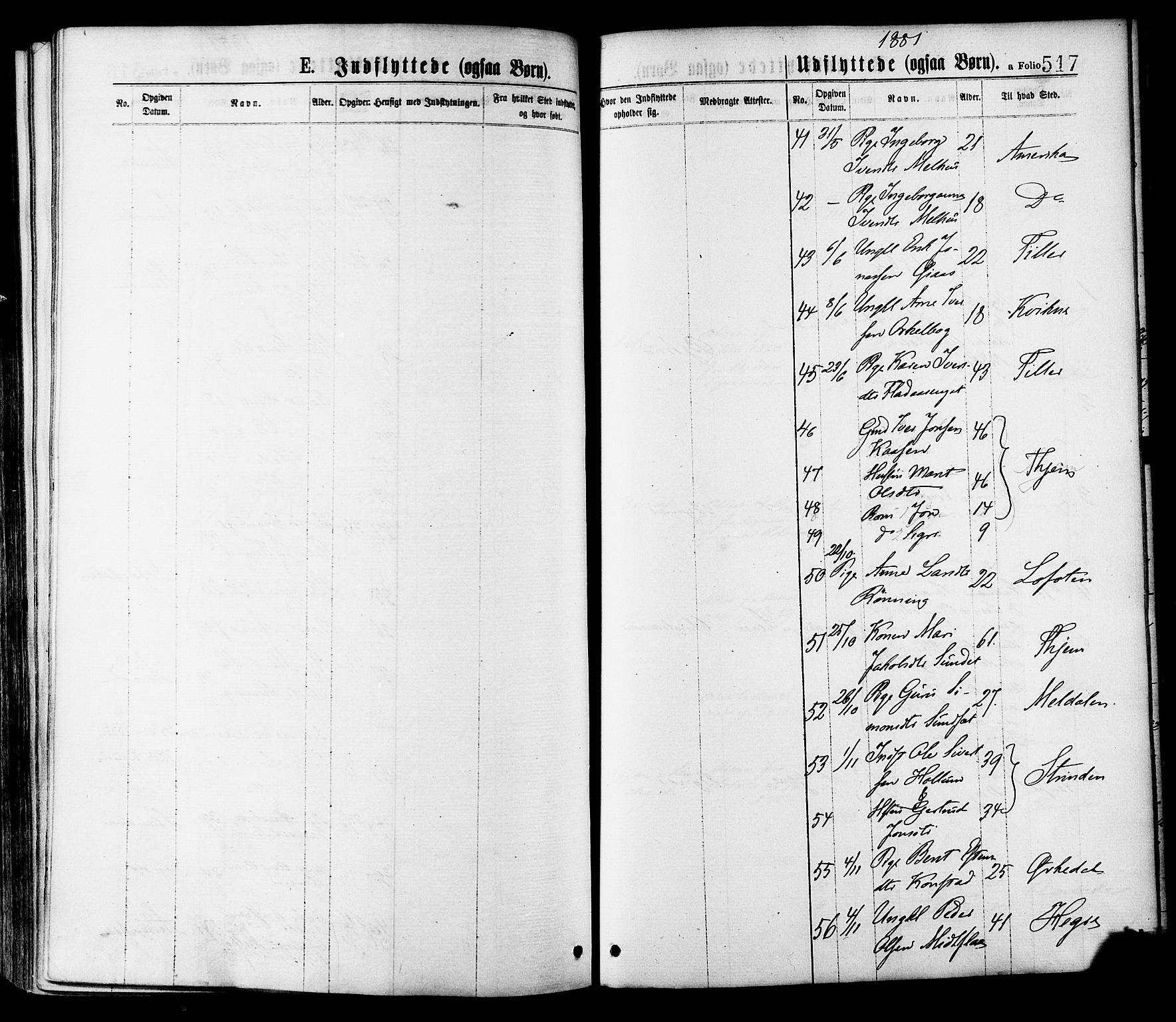 Ministerialprotokoller, klokkerbøker og fødselsregistre - Sør-Trøndelag, AV/SAT-A-1456/691/L1079: Parish register (official) no. 691A11, 1873-1886, p. 517