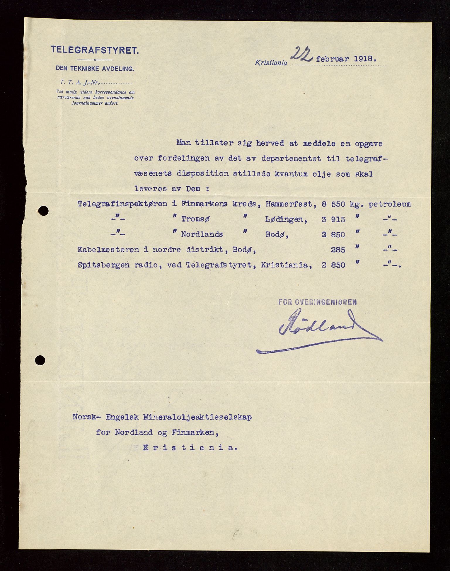 Pa 1521 - A/S Norske Shell, AV/SAST-A-101915/E/Ea/Eaa/L0003: Sjefskorrespondanse, 1918, p. 297