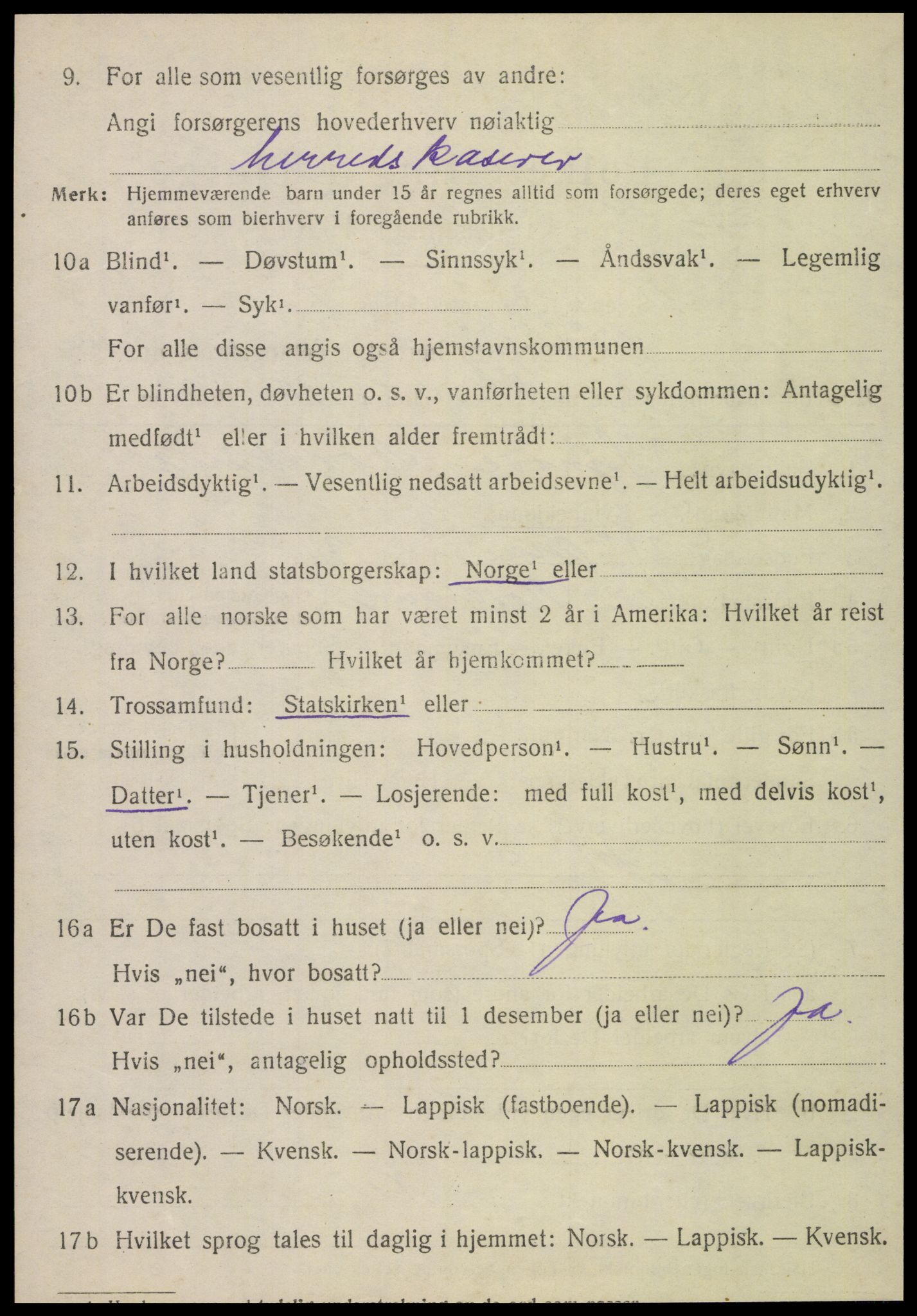 SAT, 1920 census for Brønnøy, 1920, p. 7591